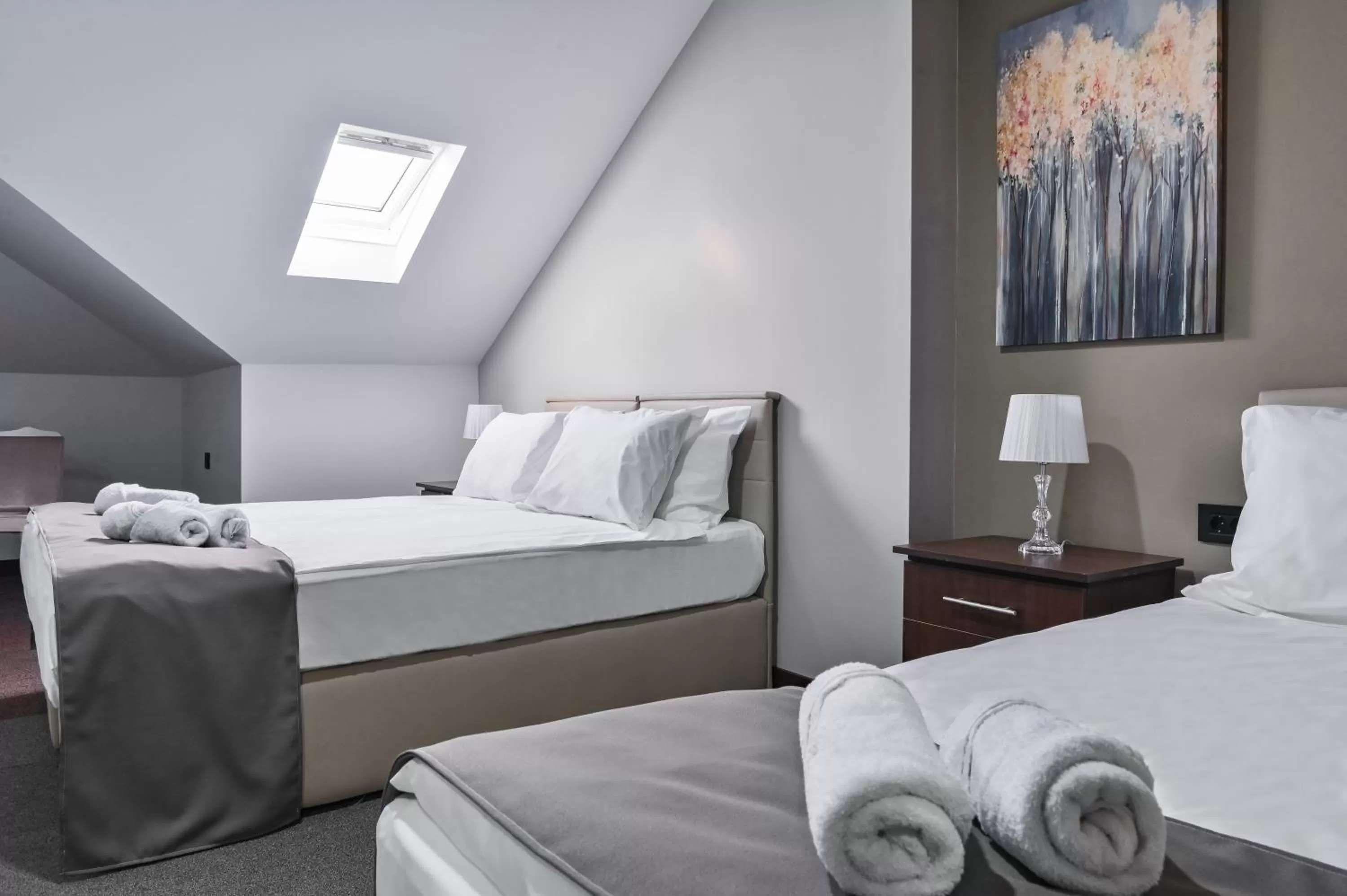 Bed in Garni Hotel Aline