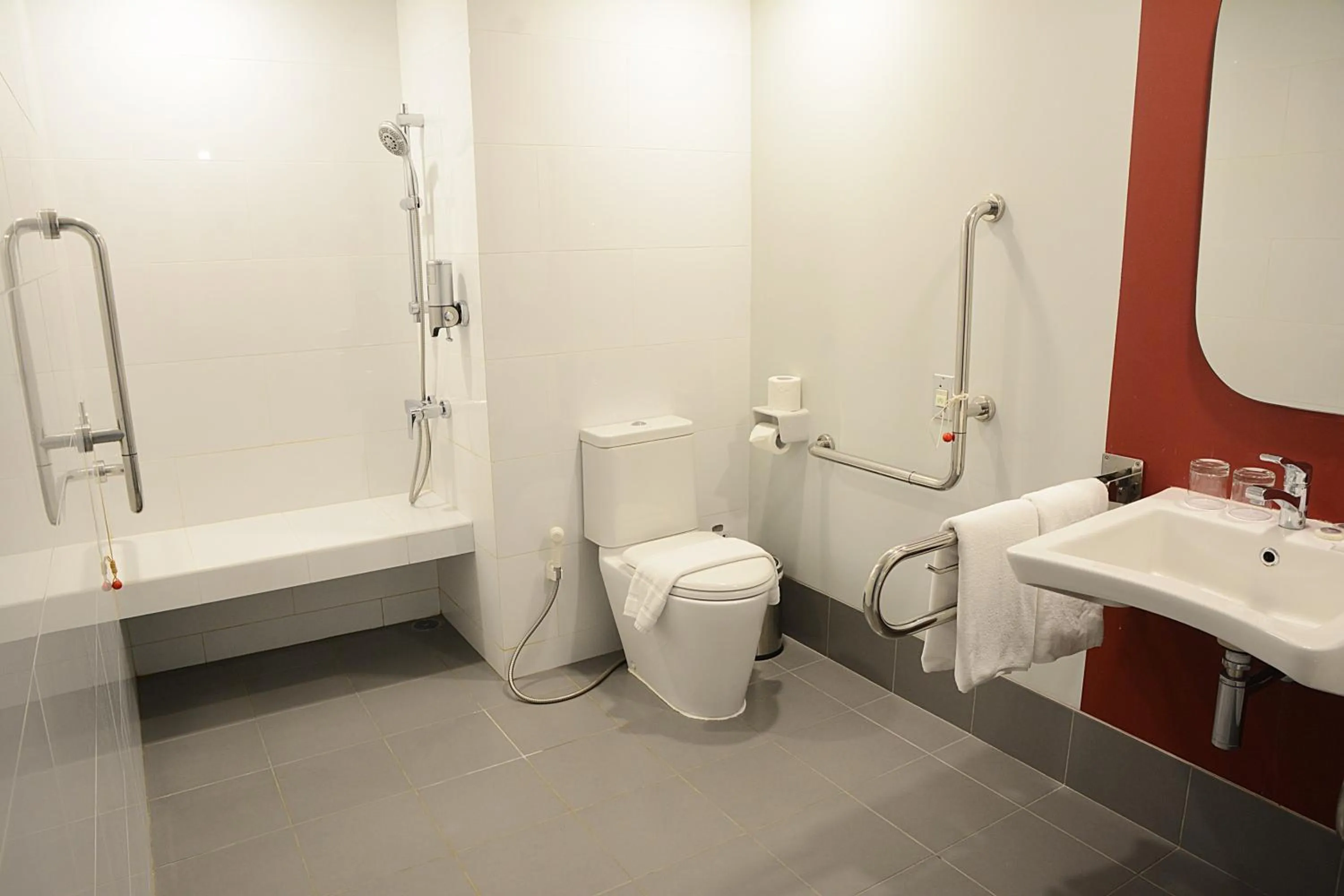 Bathroom in ibis Bangkok IMPACT