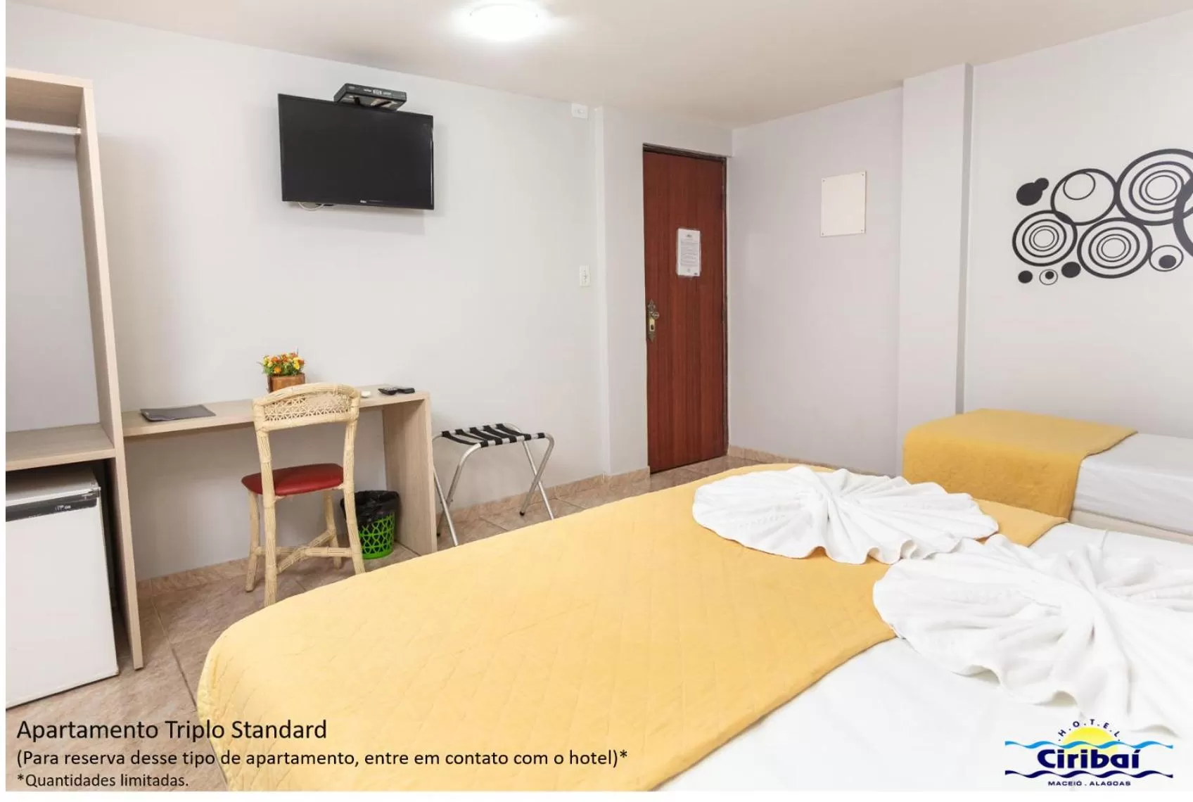 Bed in Hotel Ciribaí