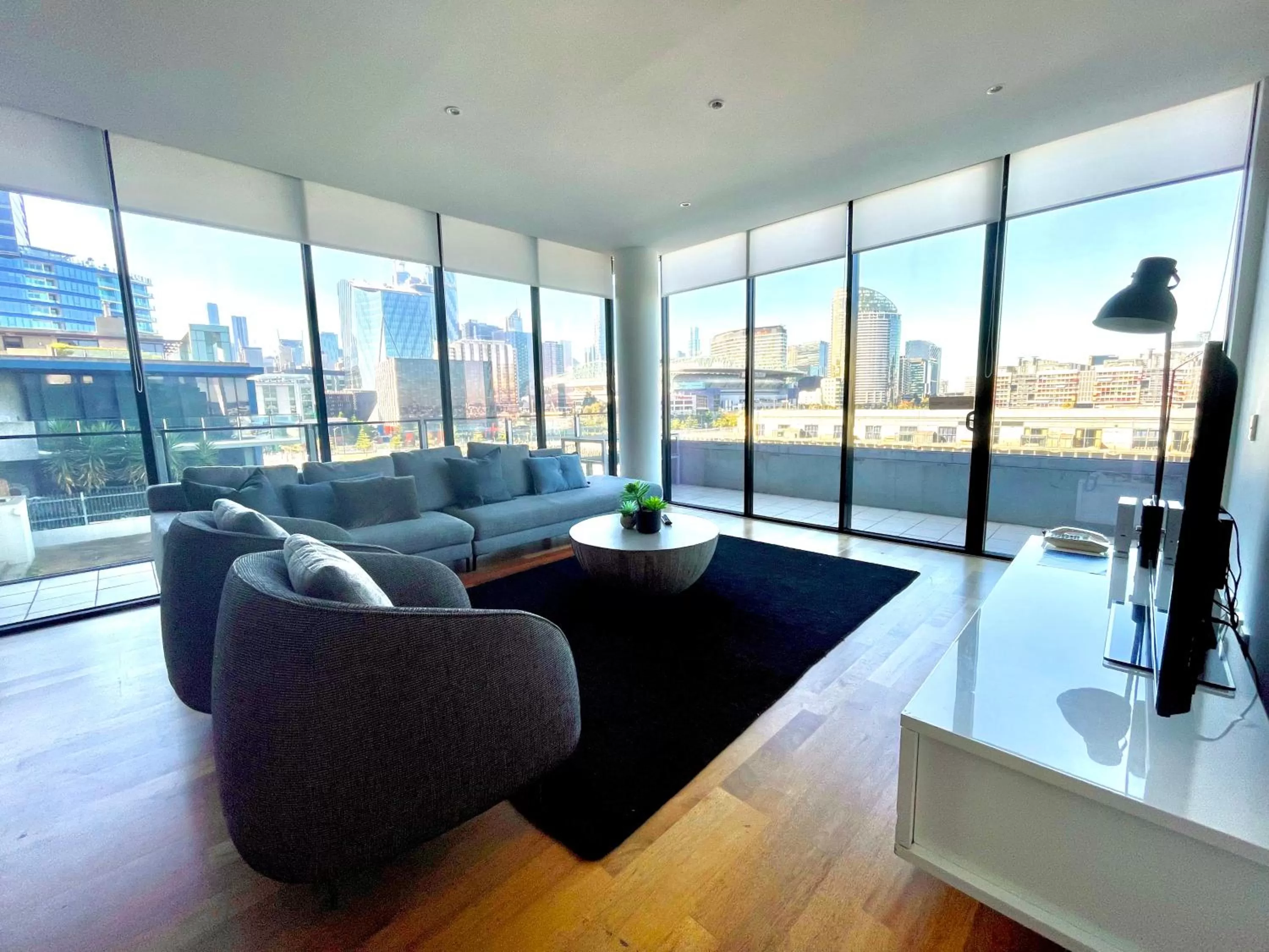 Seating area in The Sebel Residences Melbourne Docklands Serviced Apartments