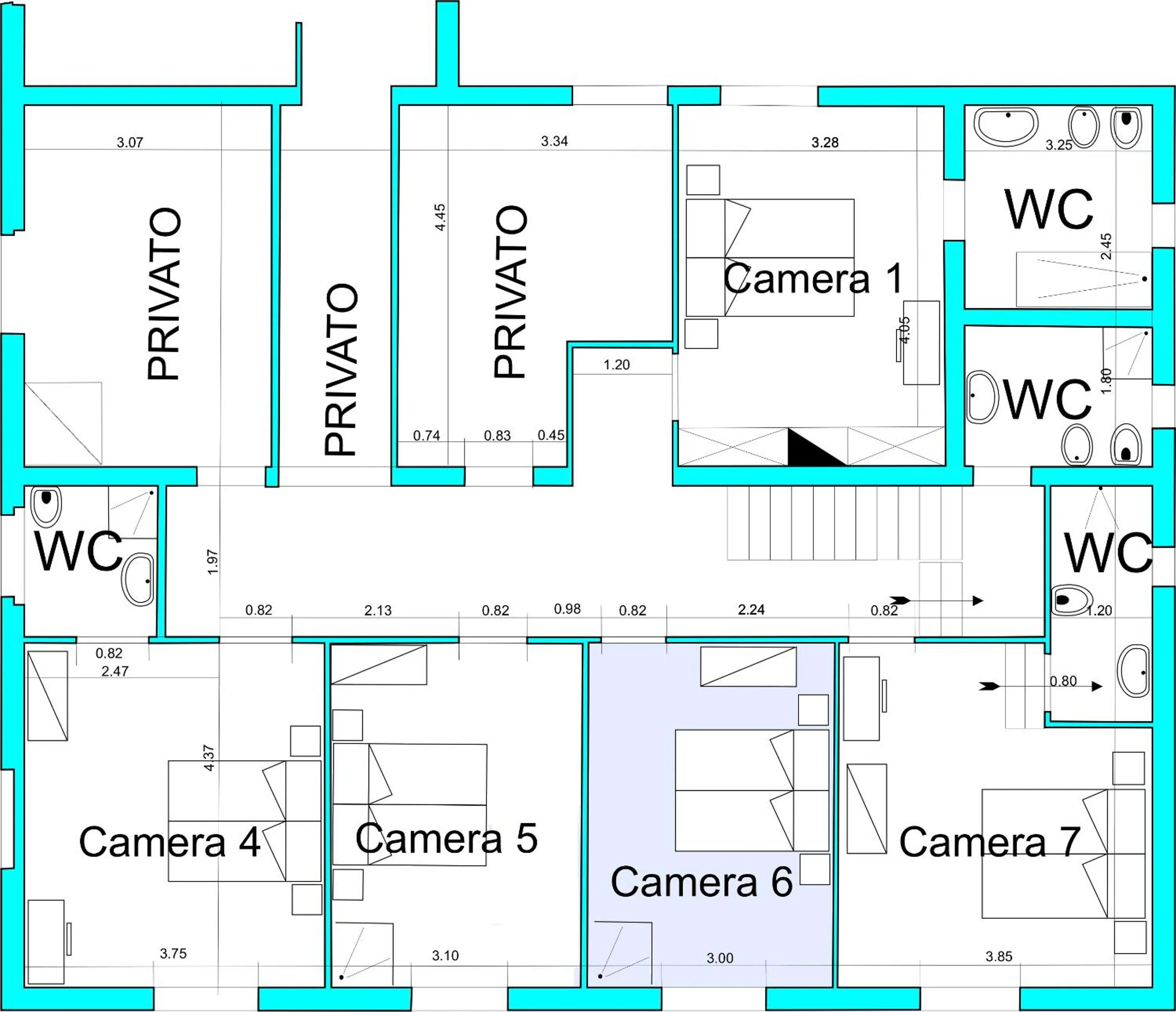 Floor plan in Residence Casprini da Omero