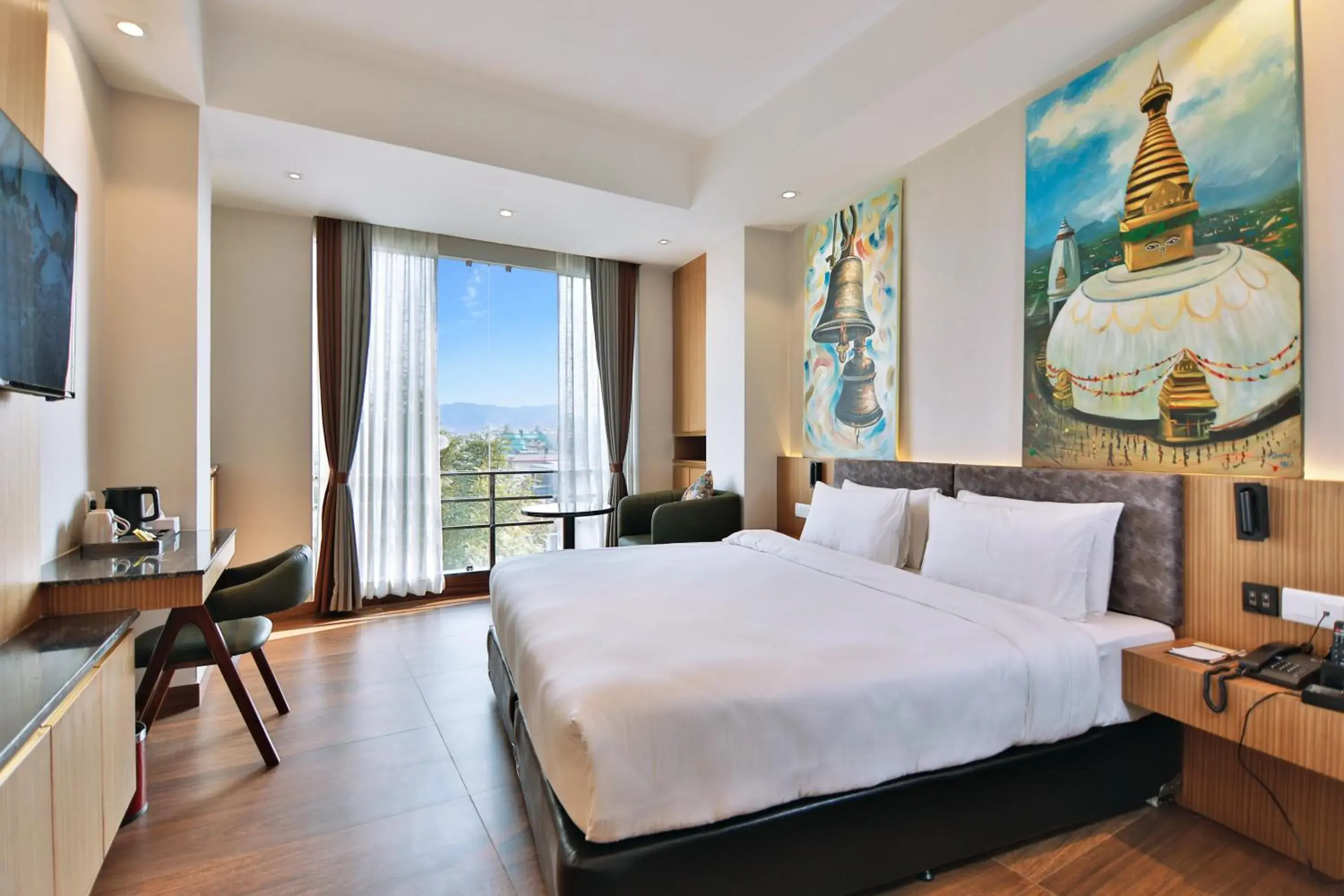 Double or Twin Room with City View in Lakhey Hotel Double or Twin Room with City View in Lakhey Hotel