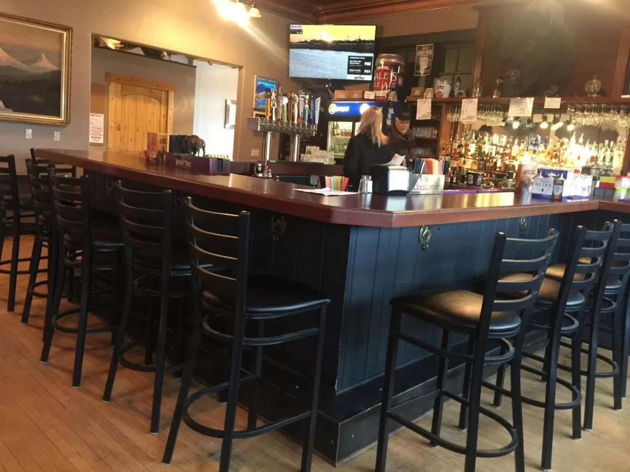 Lounge or bar in Buffalo Lodge of Bigfork