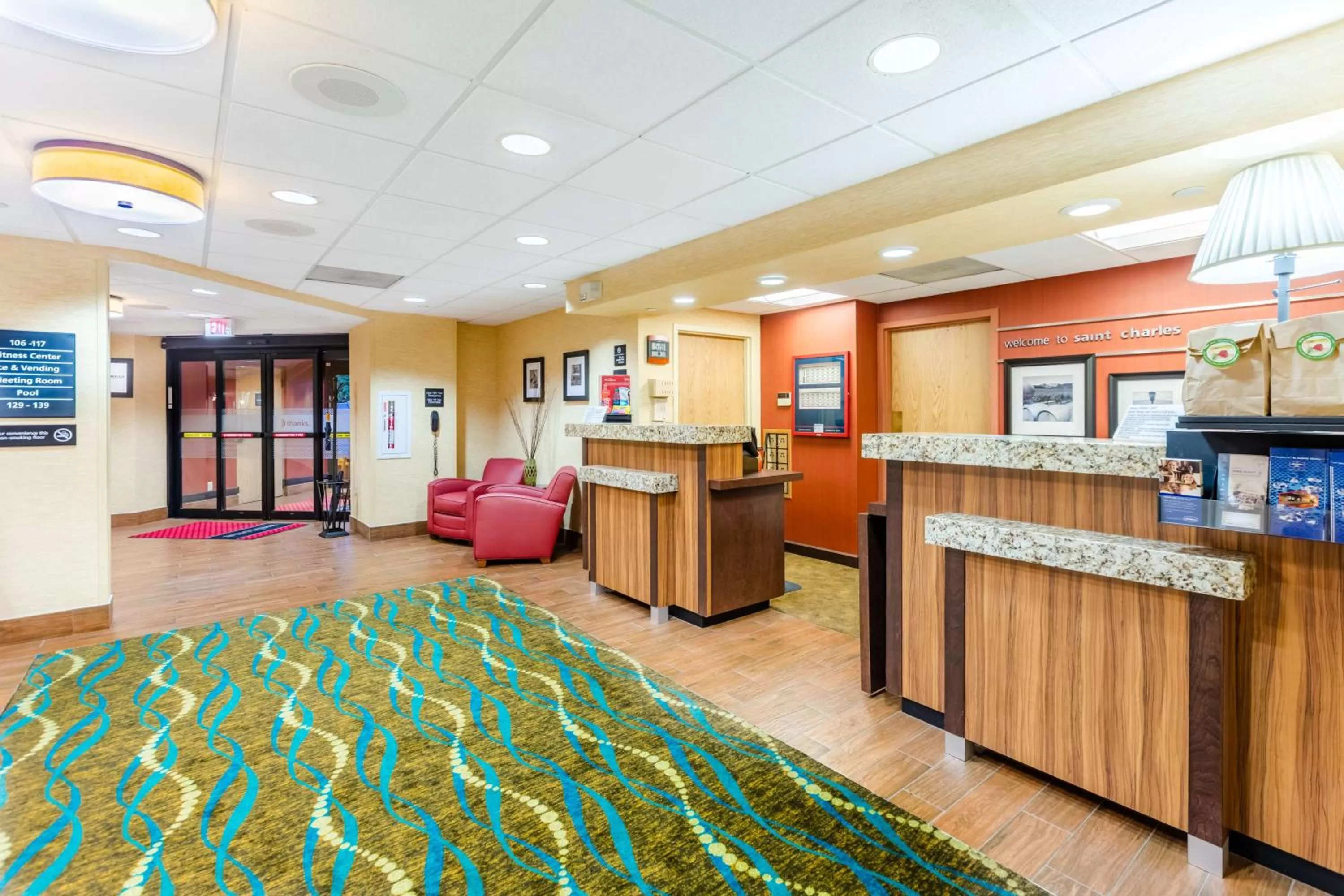 Lobby or reception in Hampton Inn St Charles St Peters