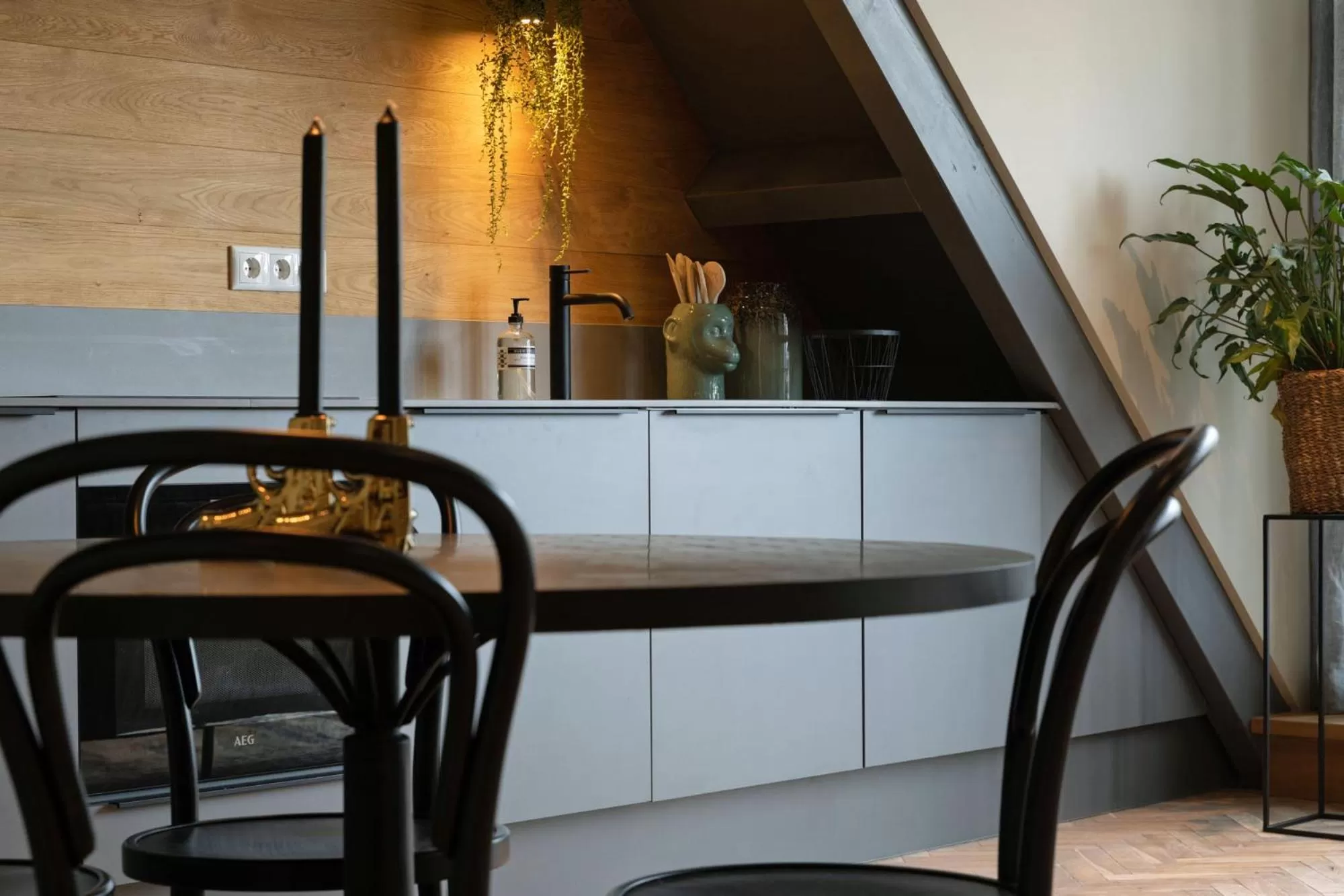 Kitchen or kitchenette in Parkhotel Abcoude