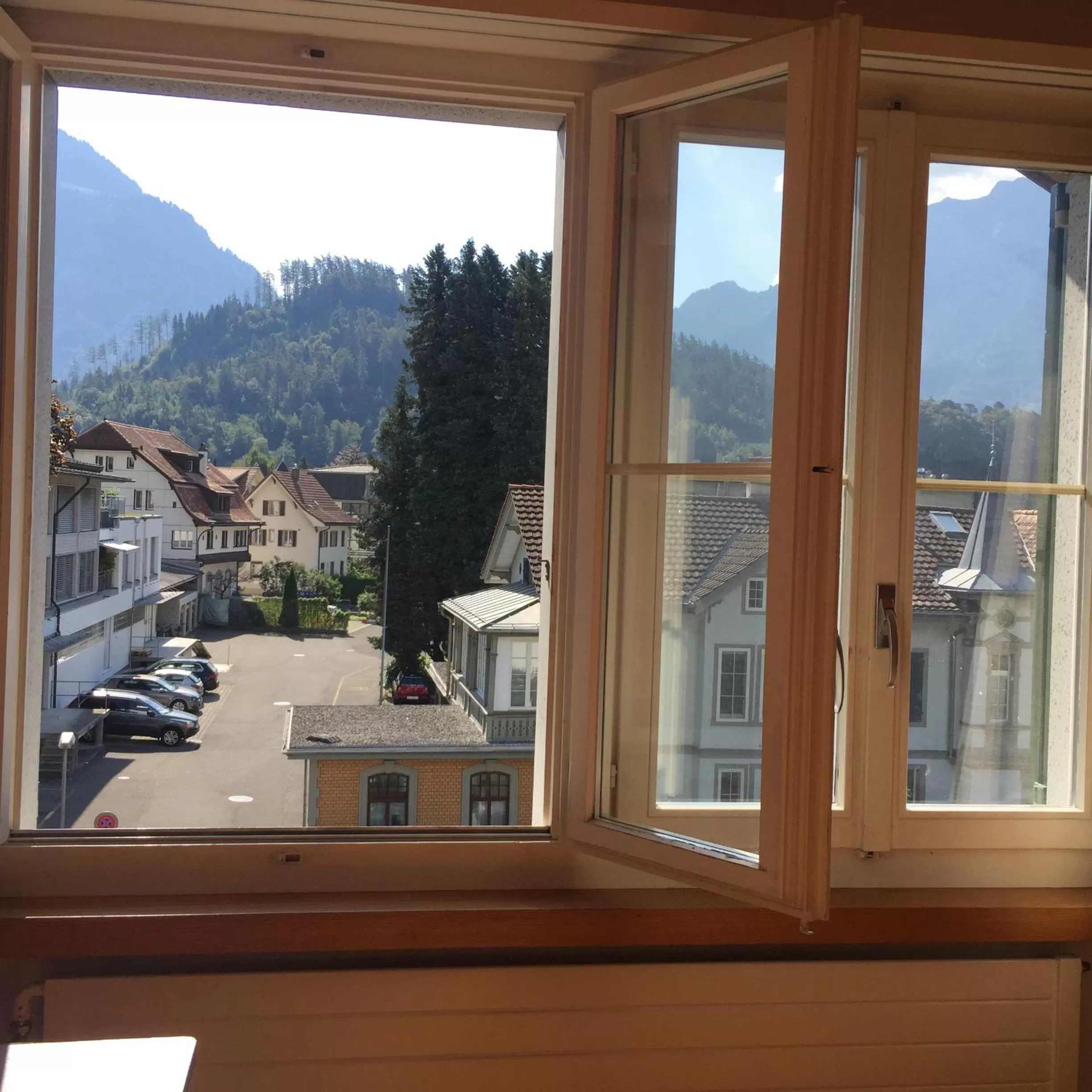 Mountain view in Interlaken Marco Hostel