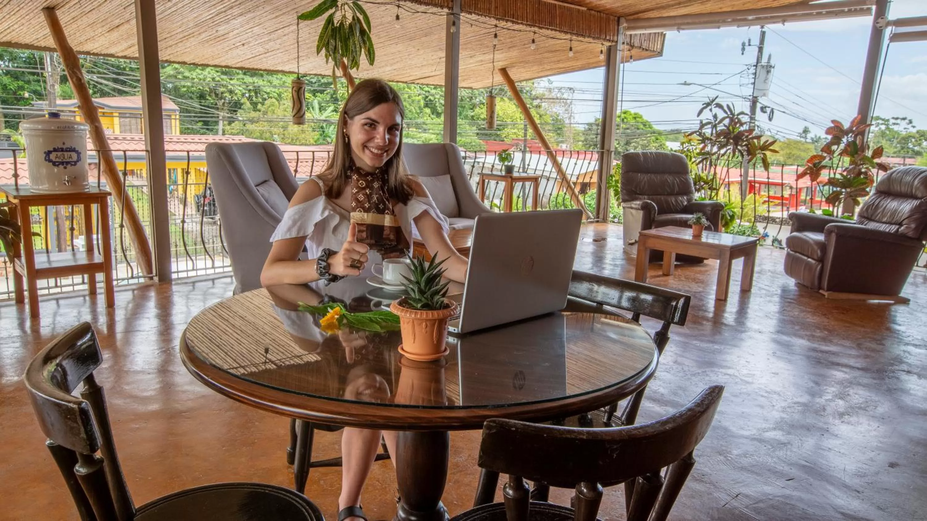 Balcony/Terrace in La Fortuna Lodge by Treebu Hotels