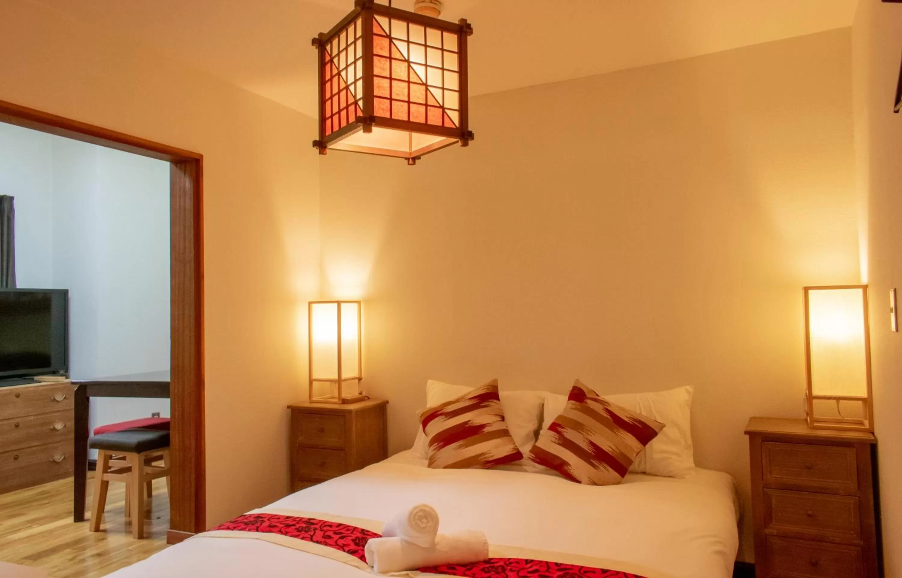 Bed in Panketo Lodge & Yoga Studio