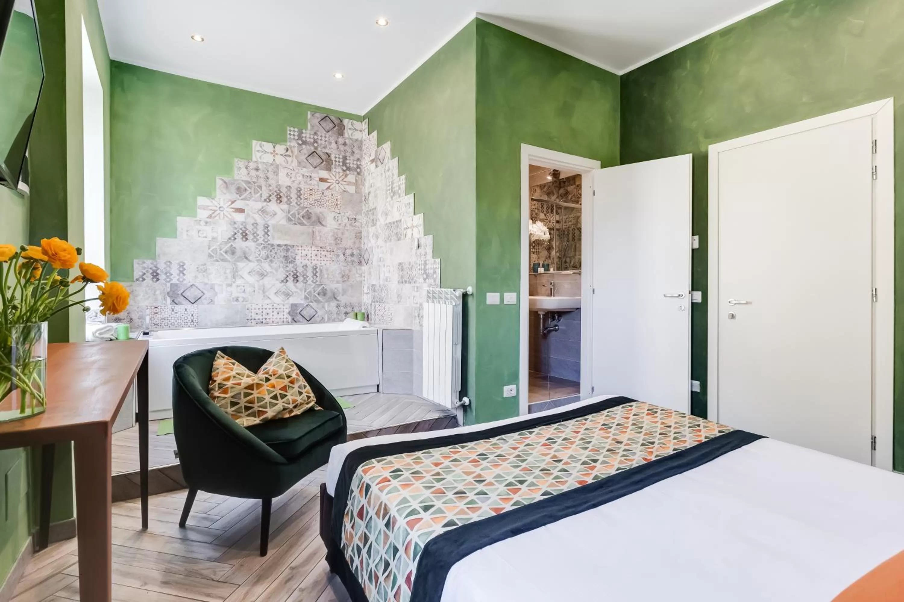 Bed in Ripetta Luxurious Suites