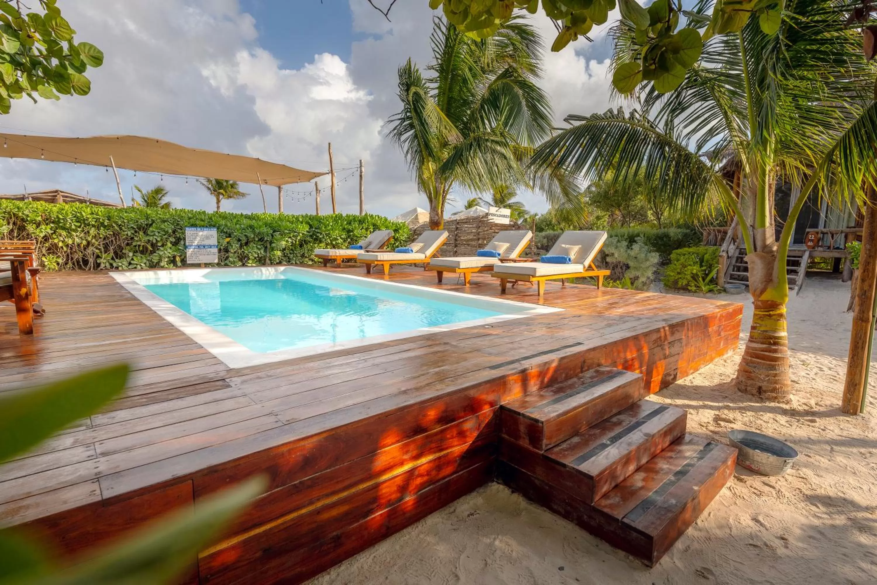 Swimming pool in Villa Pescadores Tulum-Beachfront hotel by Ahau Collection