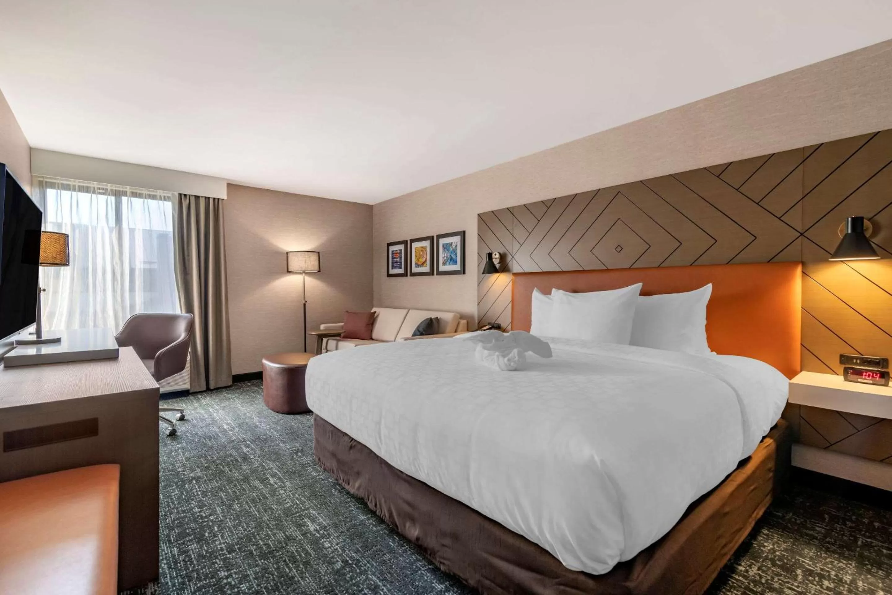 Photo of the whole room, Bed in Clarion Inn Nashua