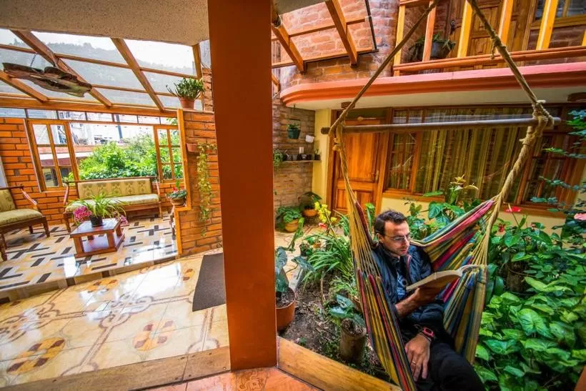 Patio in Hotel Donde Ivan