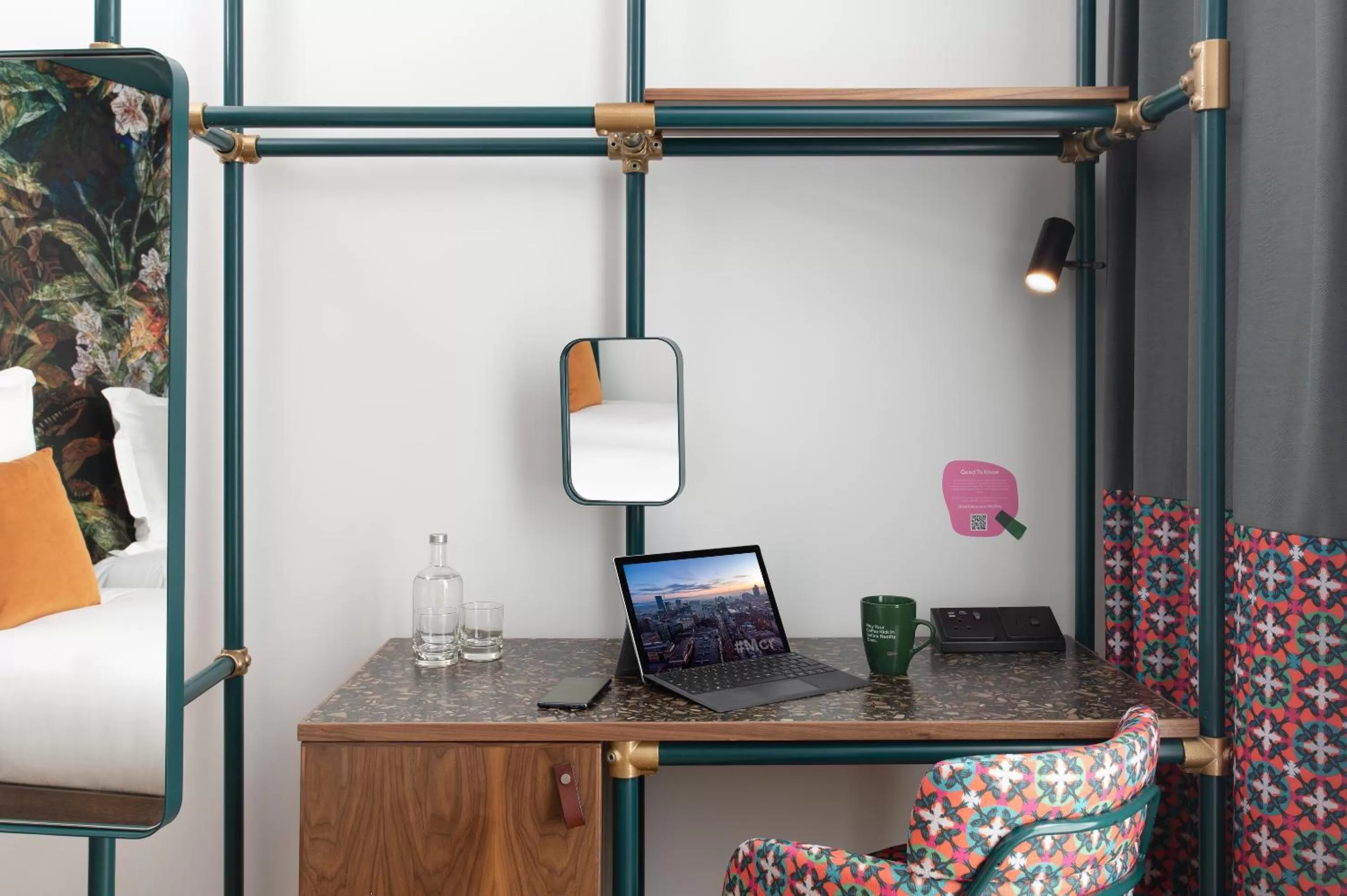 Seating area in YOTEL Manchester Deansgate
