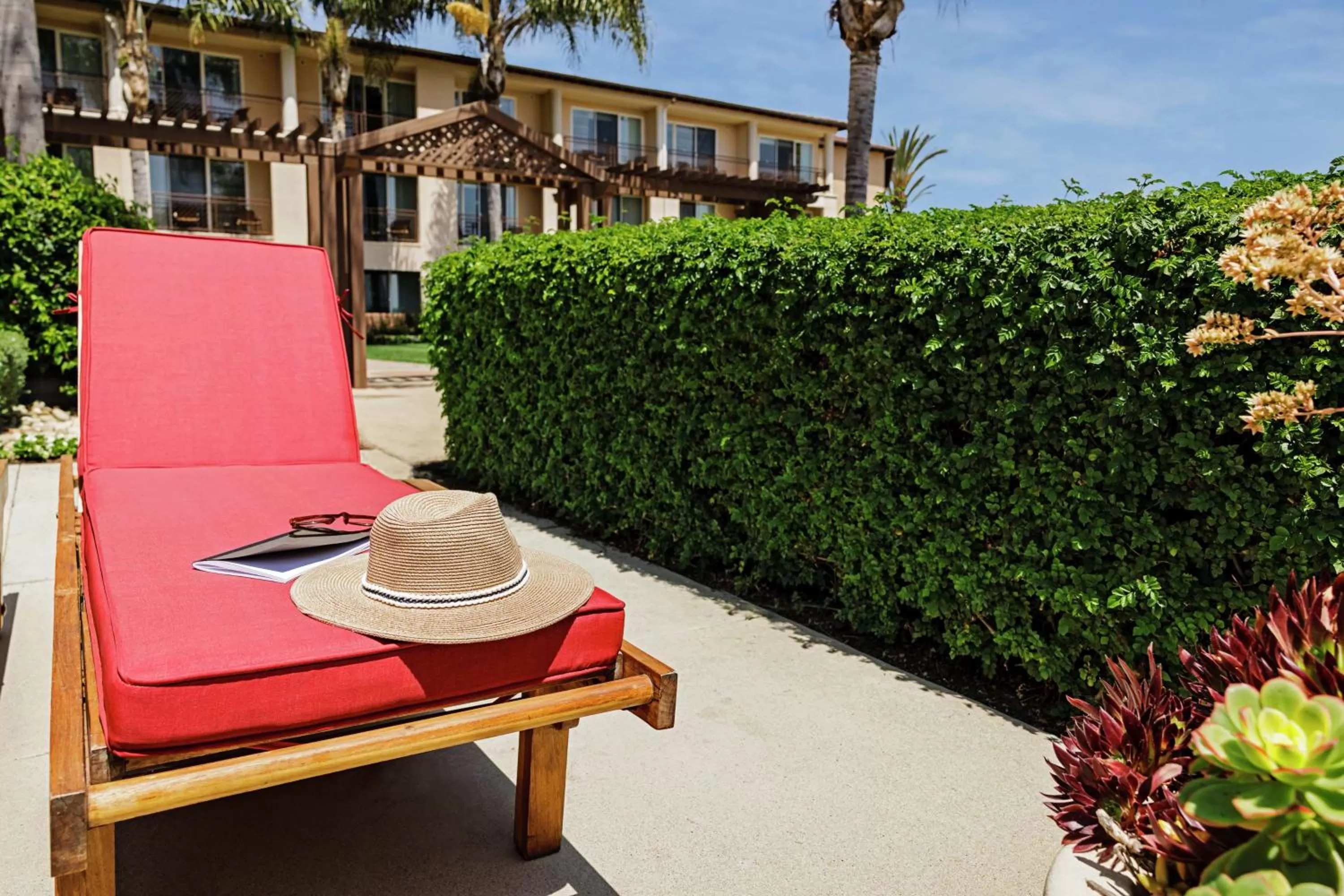 Inner courtyard view in The Cassara Carlsbad, Tapestry Collection By Hilton