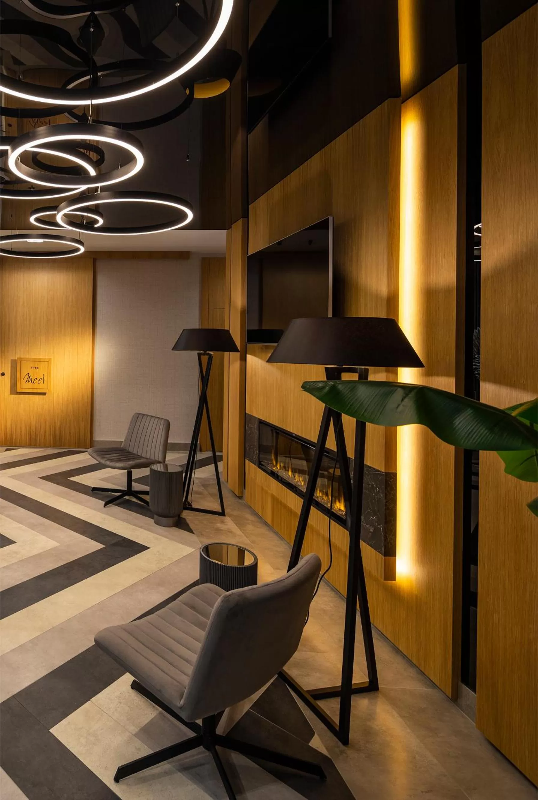 Communal lounge/ TV room in -- ESTE PARK HOTEL -- part of Urban Chic Luxury Design Hotels - Parking & Compliments - next to Shopping & Dining Mall Plovdiv