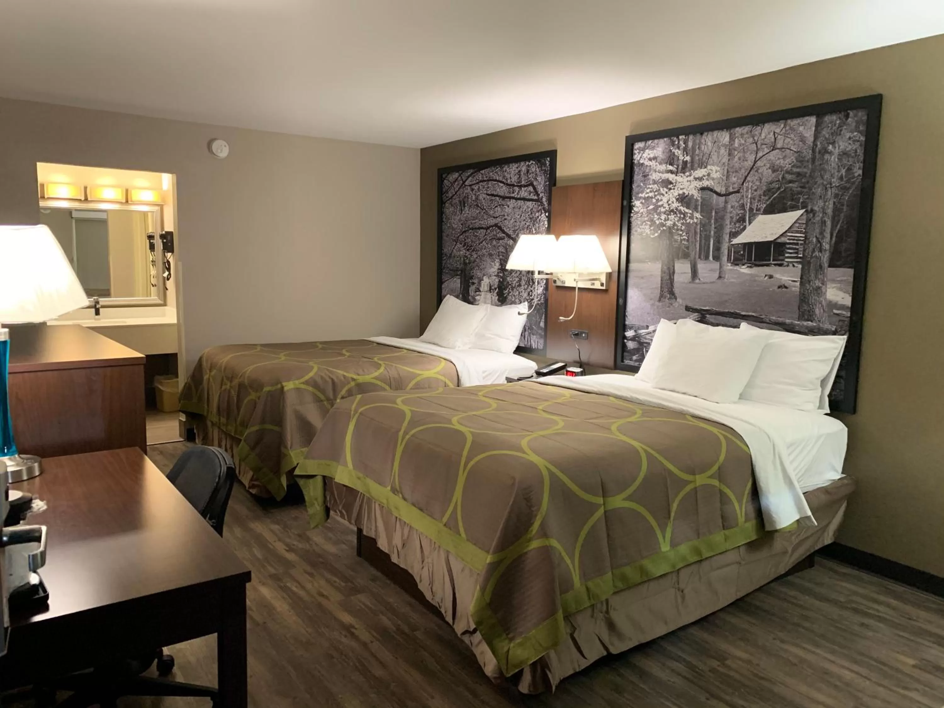 Bed in Super 8 by Wyndham Cookeville, TN