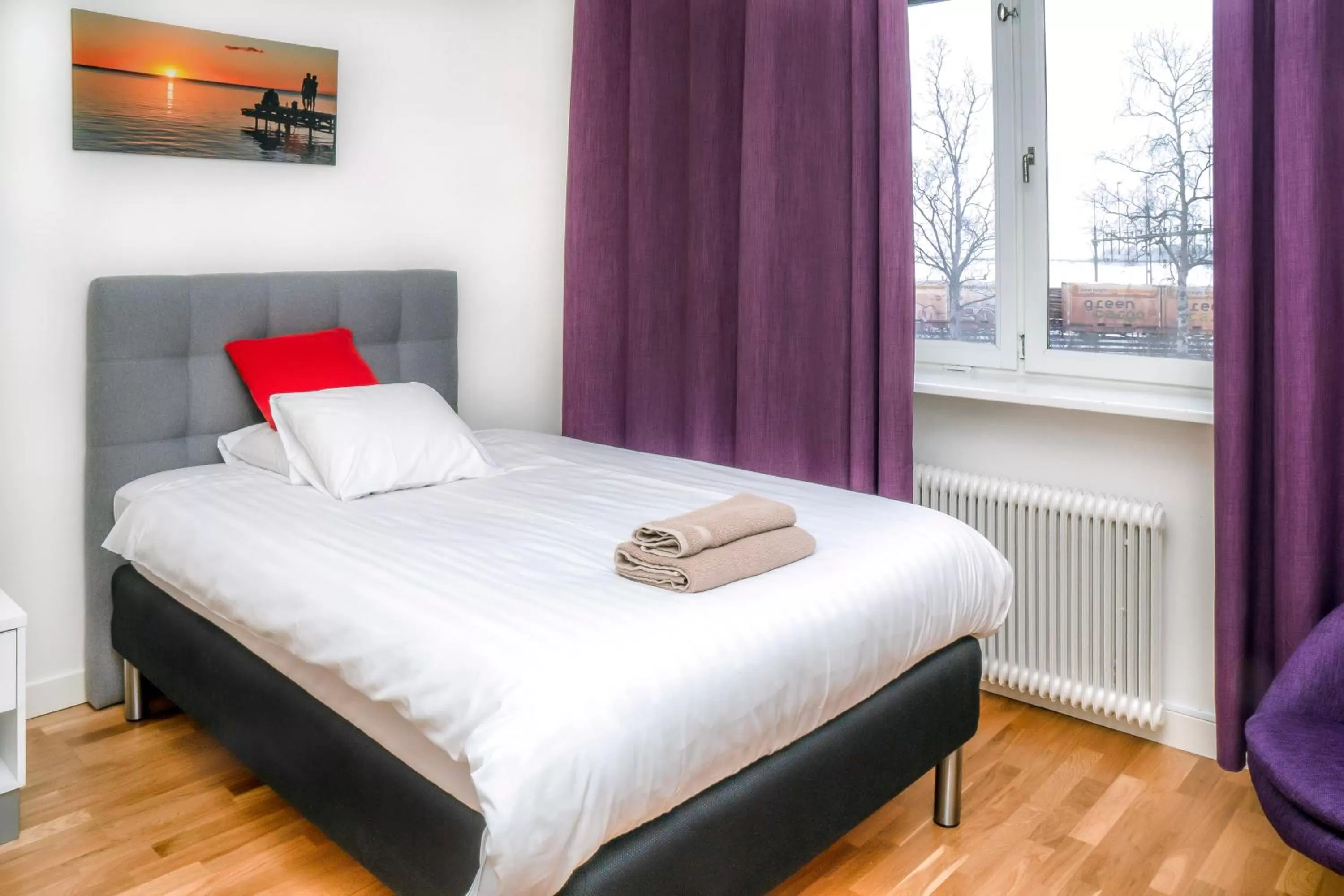 Bed in Hotell Linden