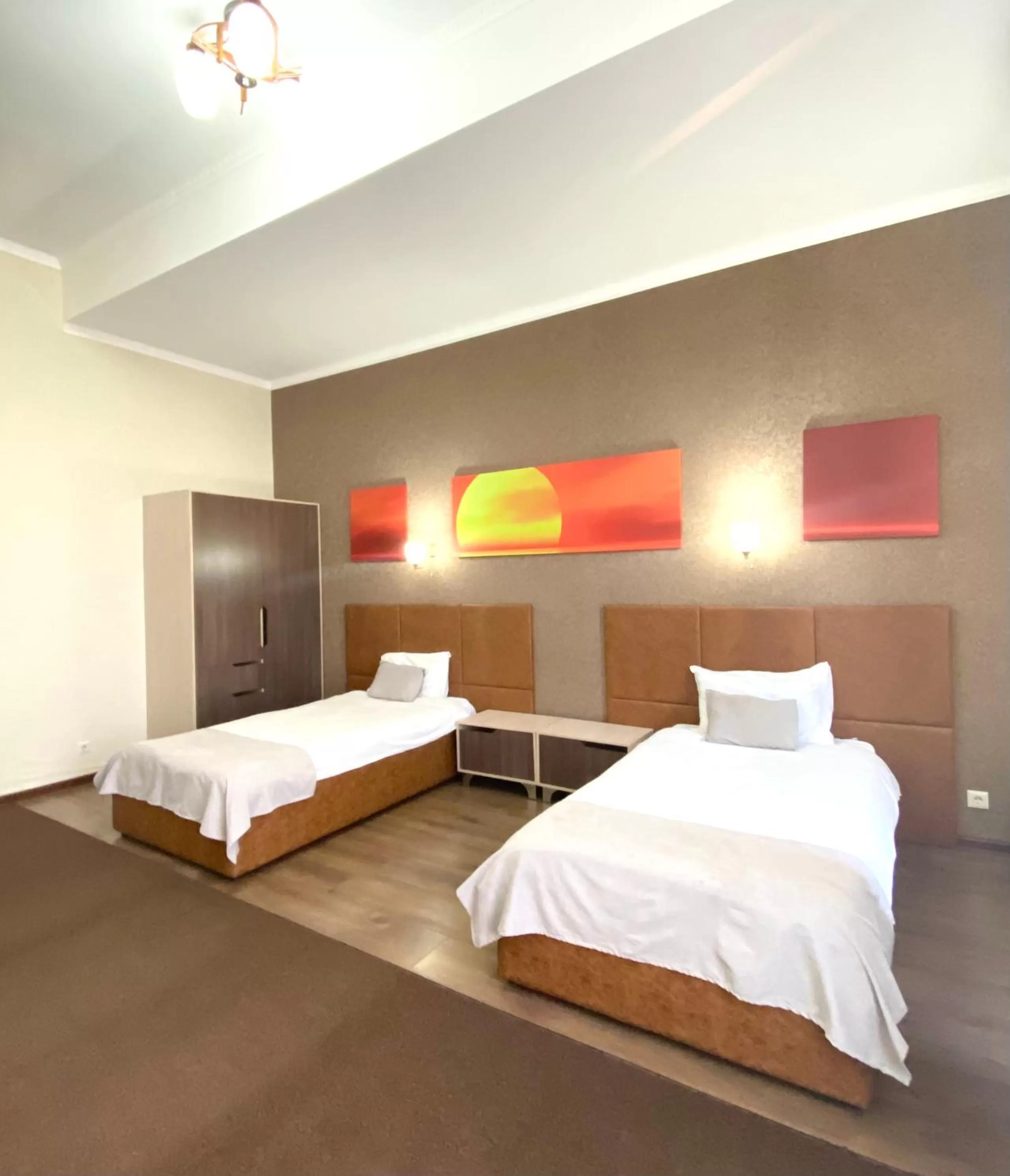 Bed in Caravan Hotel