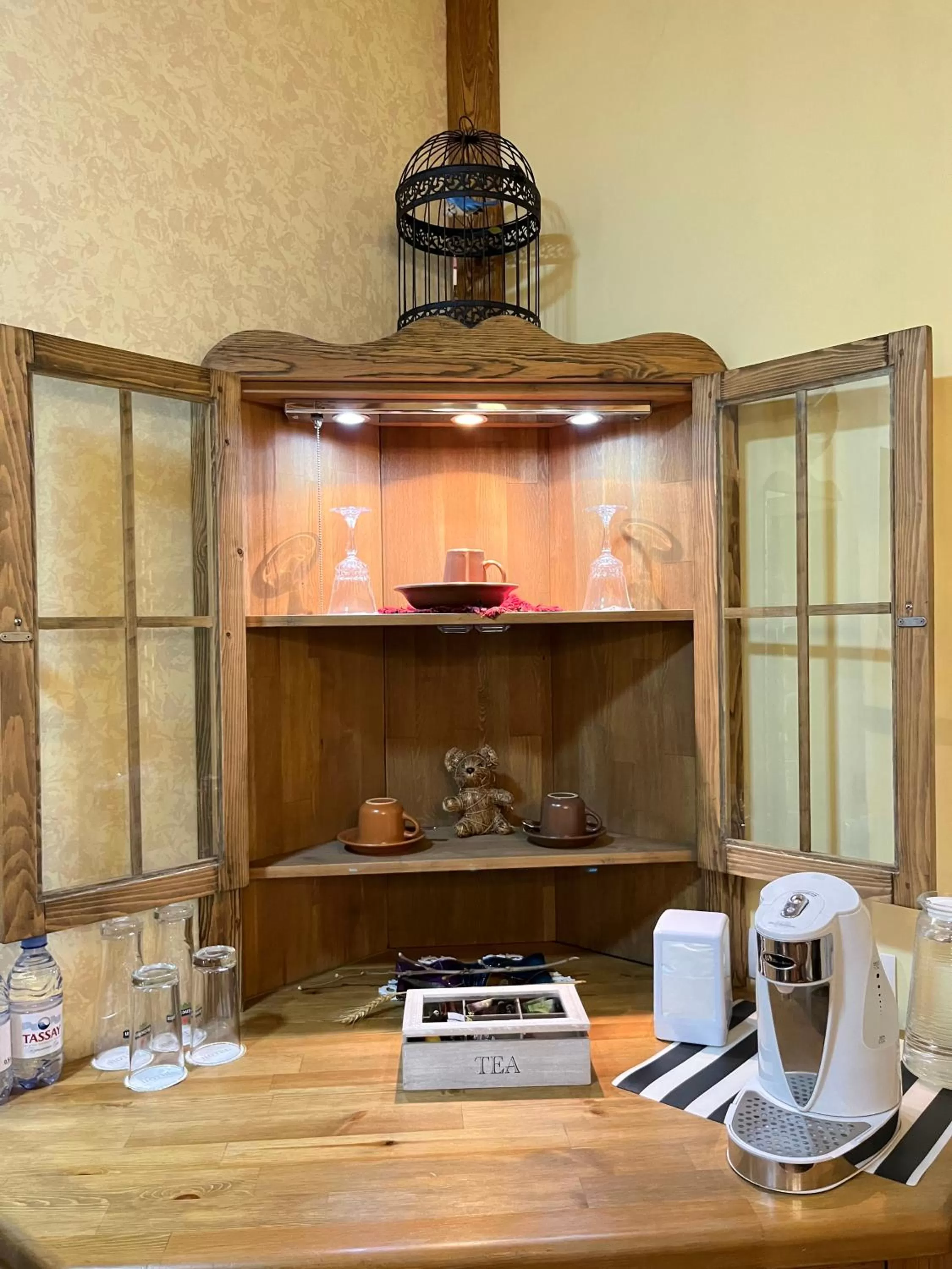 Kitchen or kitchenette in Orbita hotel Shymkent