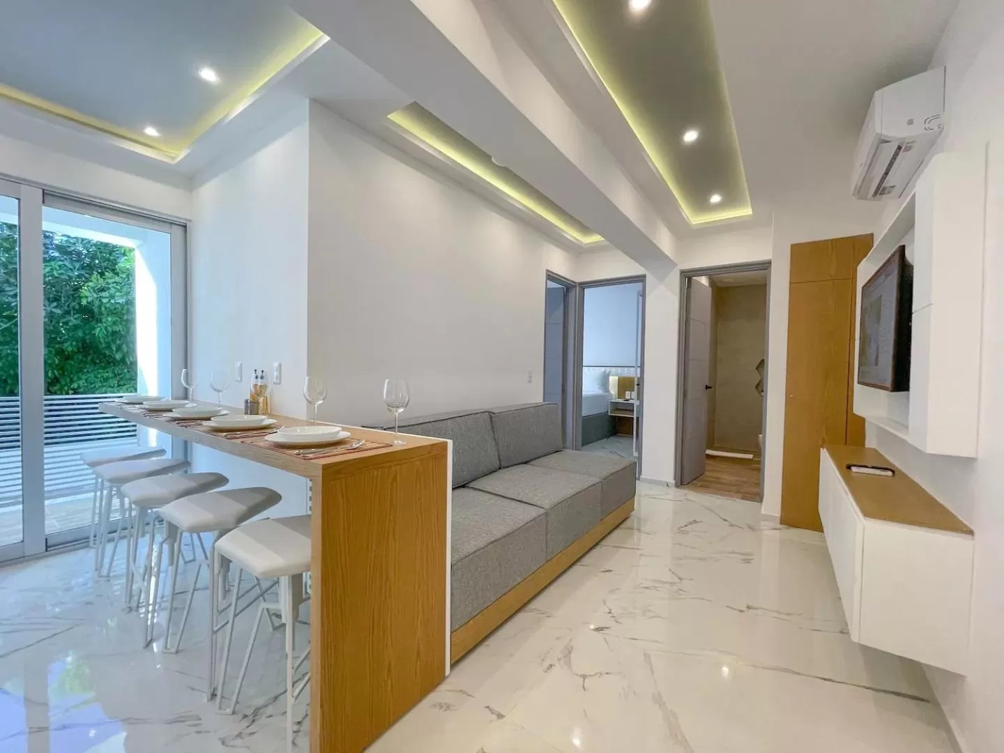 Living room in Apartamentos