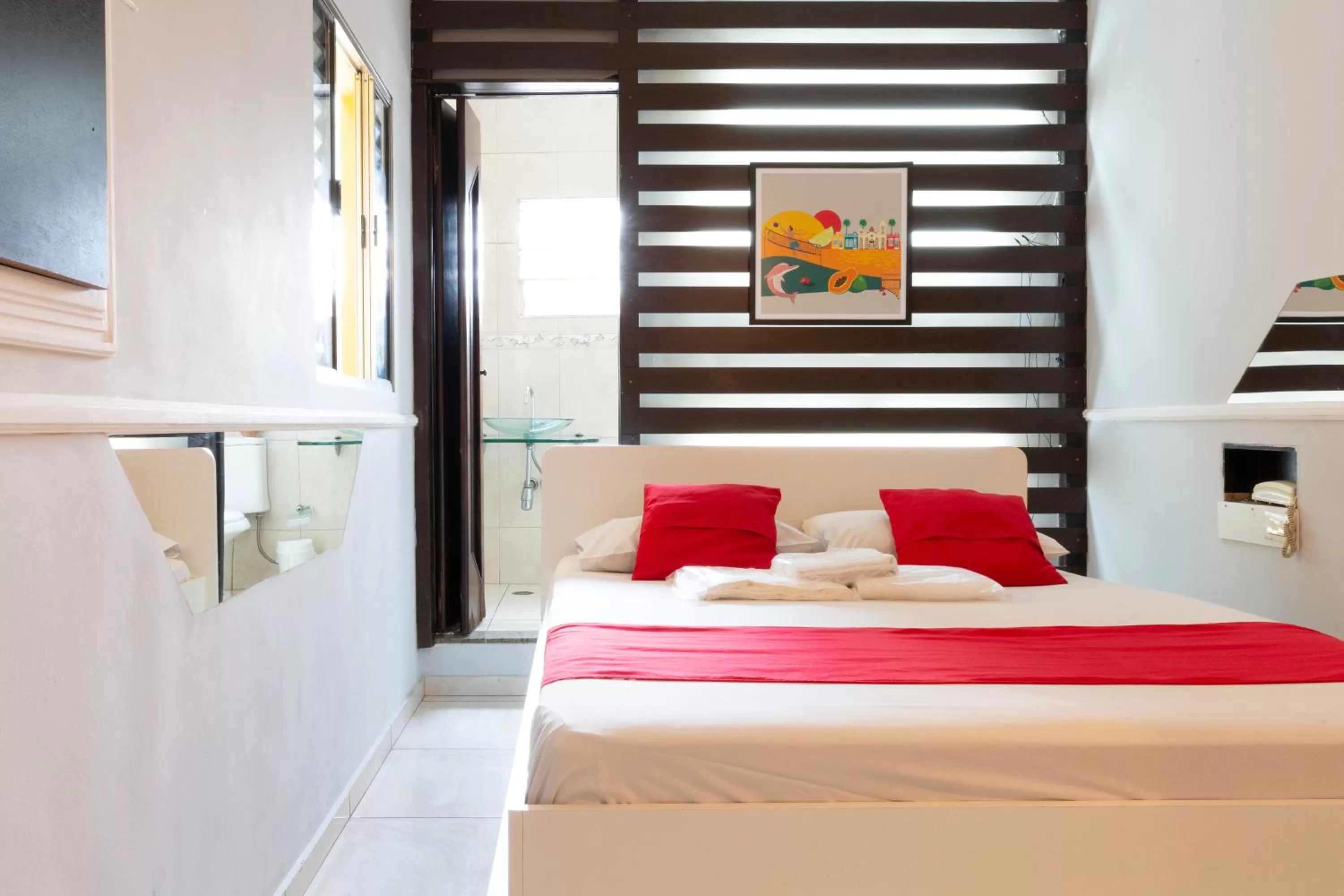 Bed in Hotel Anália Franco