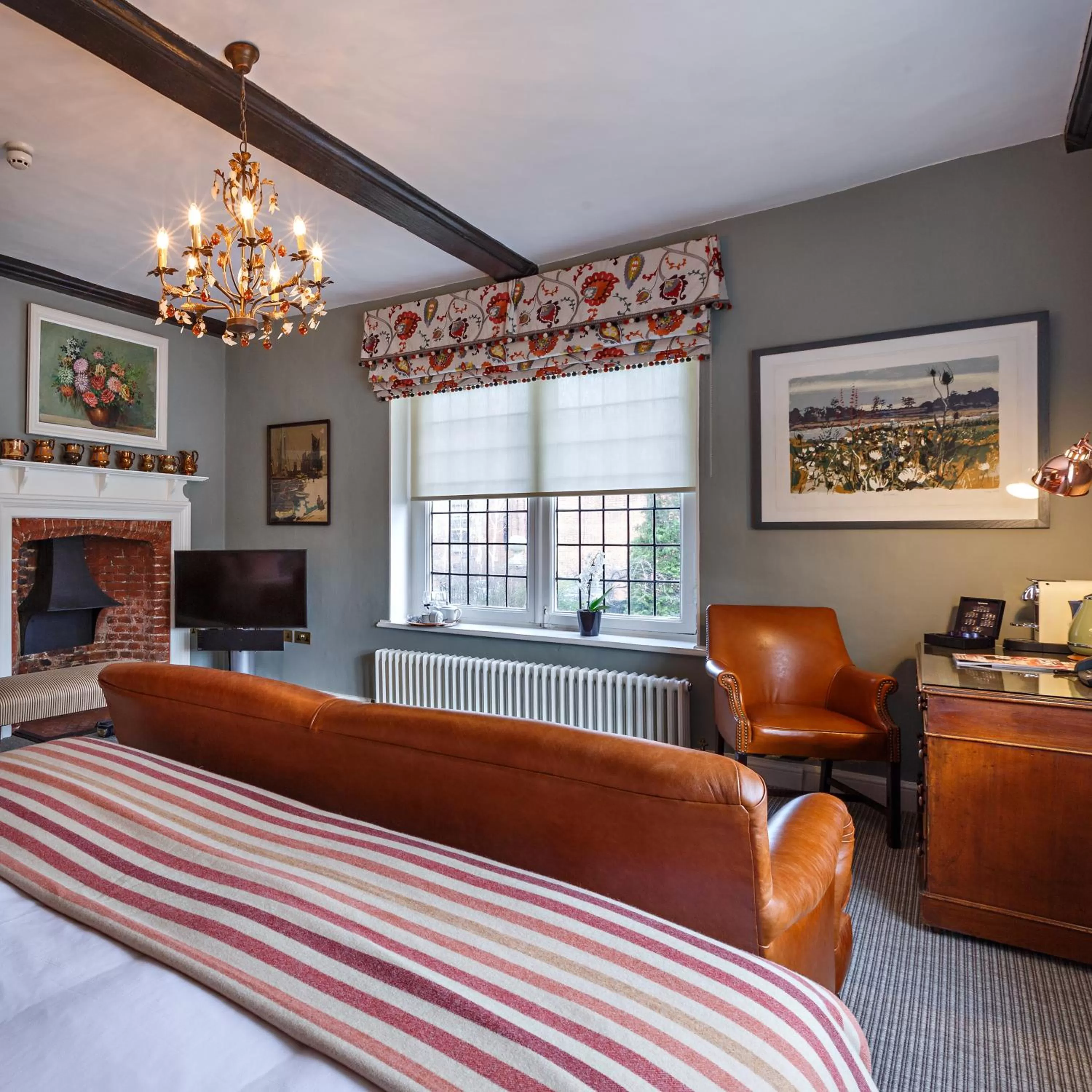 Decorative detail, Bed in The Assembly House in central Norwich
