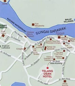 Location in Telang Usan Hotel Kuching