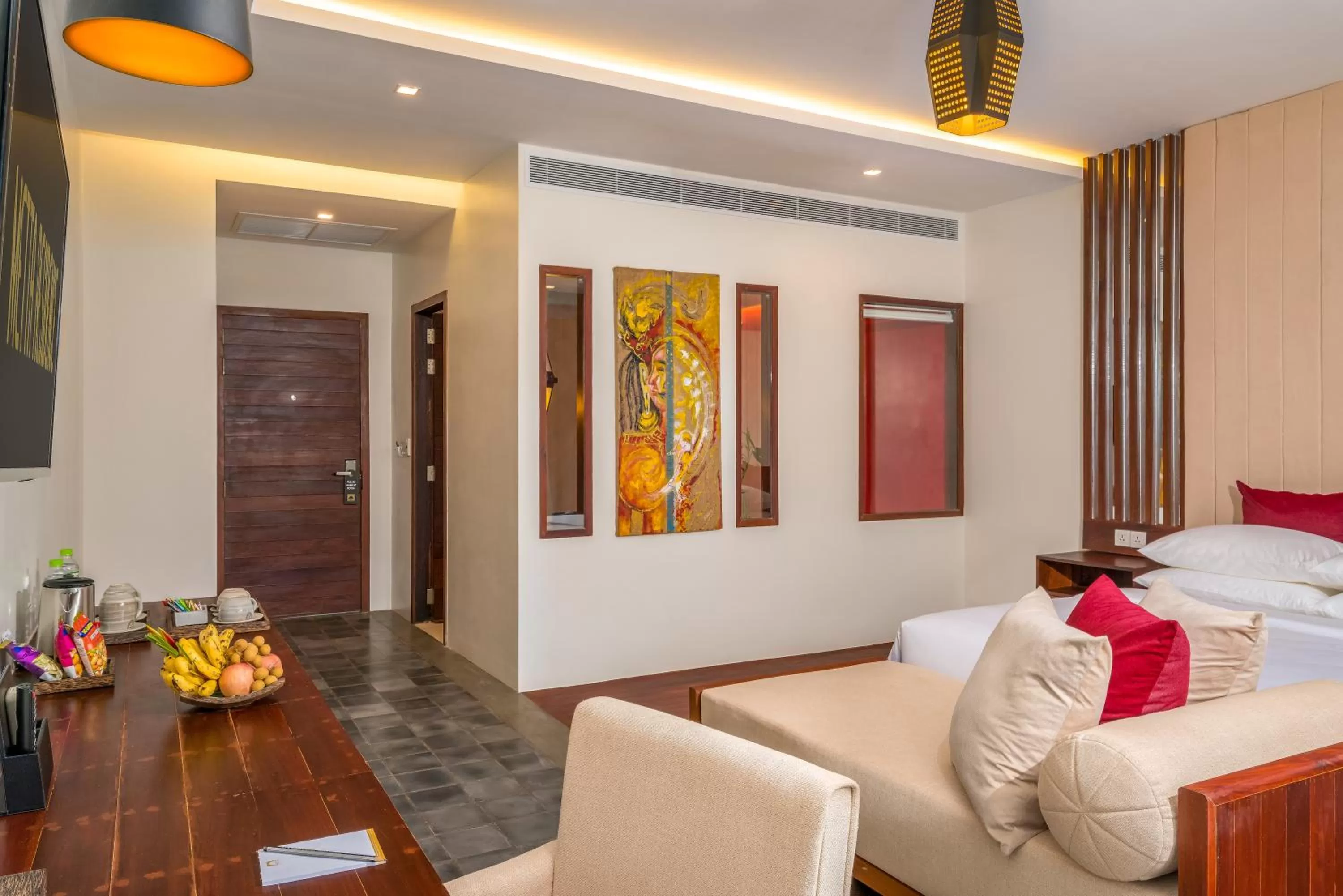 Balcony/Terrace, Bed in Metta Residence & Spa