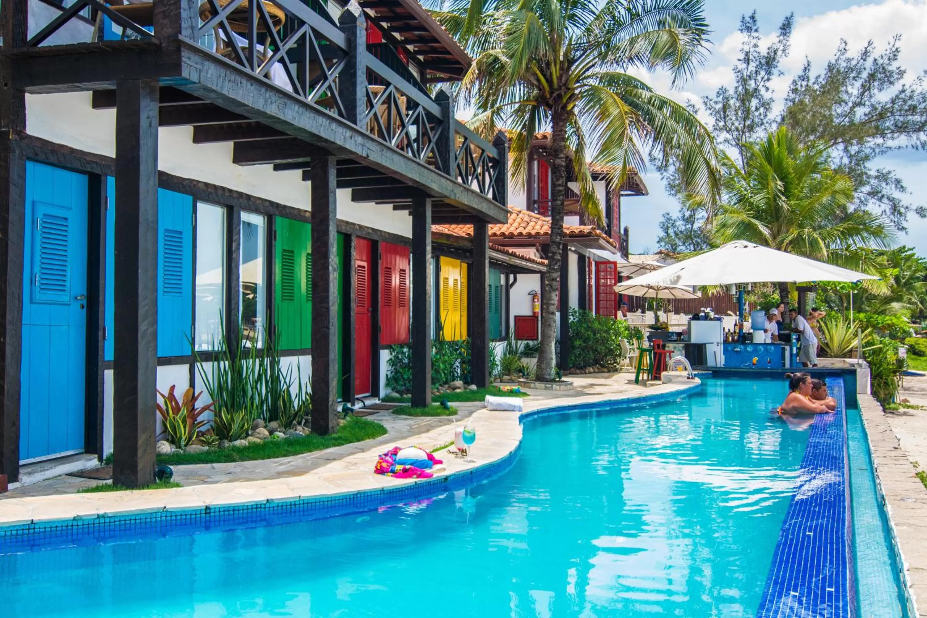 Swimming pool in Chez Pitu Praia Hotel