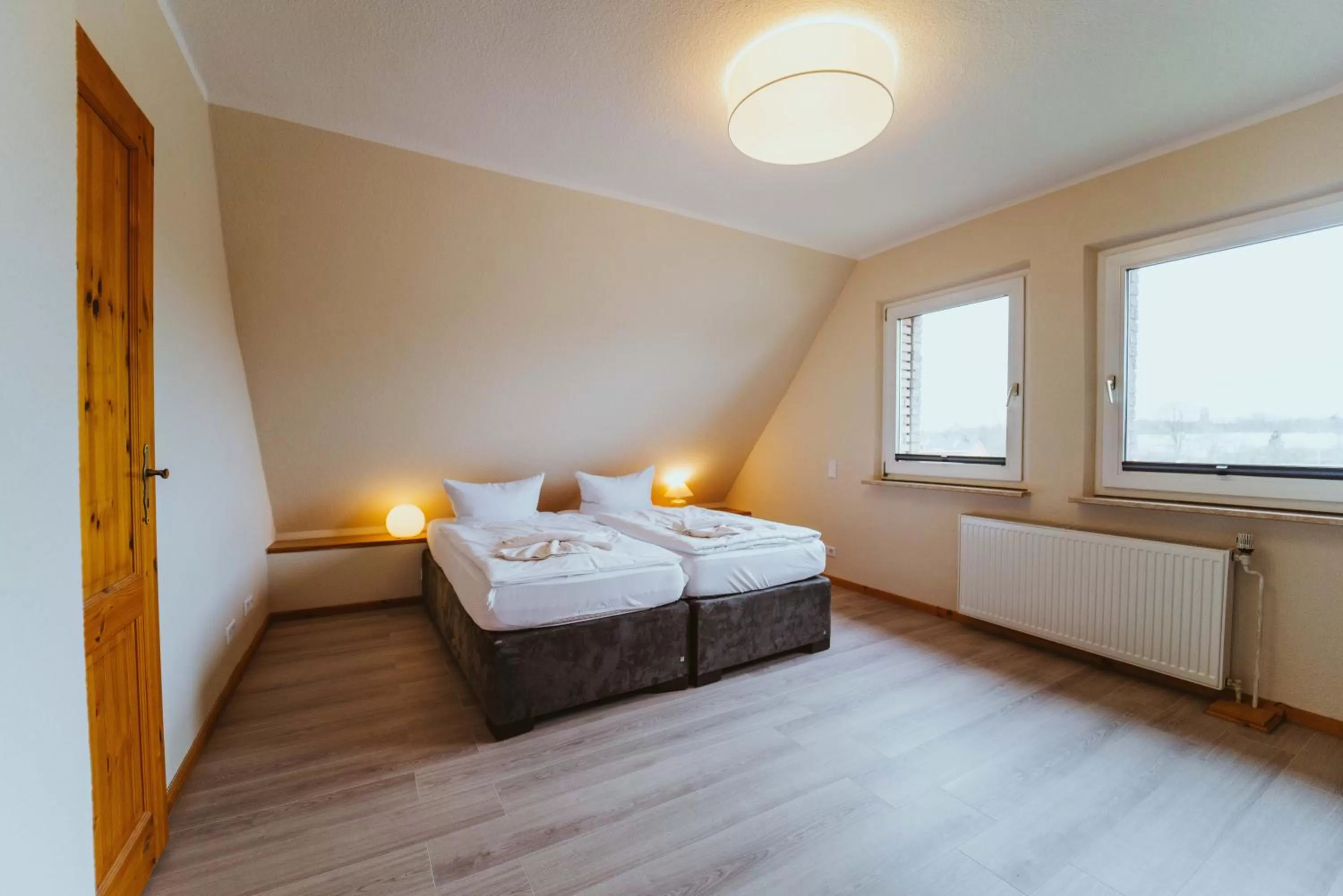 Bedroom, Bed in Aparthotel Stralsund Studios und Apartments