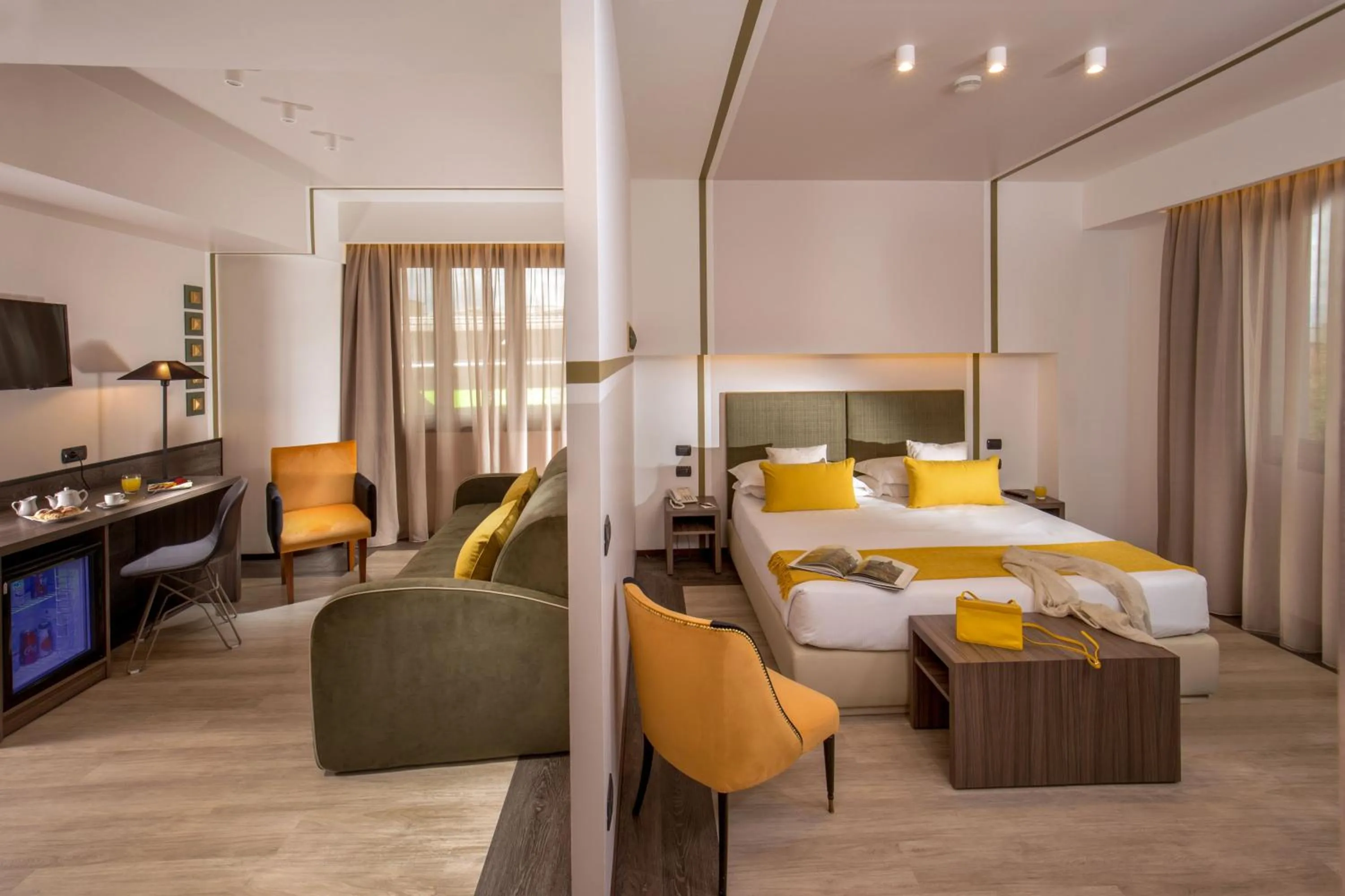 Coffee/tea facilities, Bed in Hotel Domidea