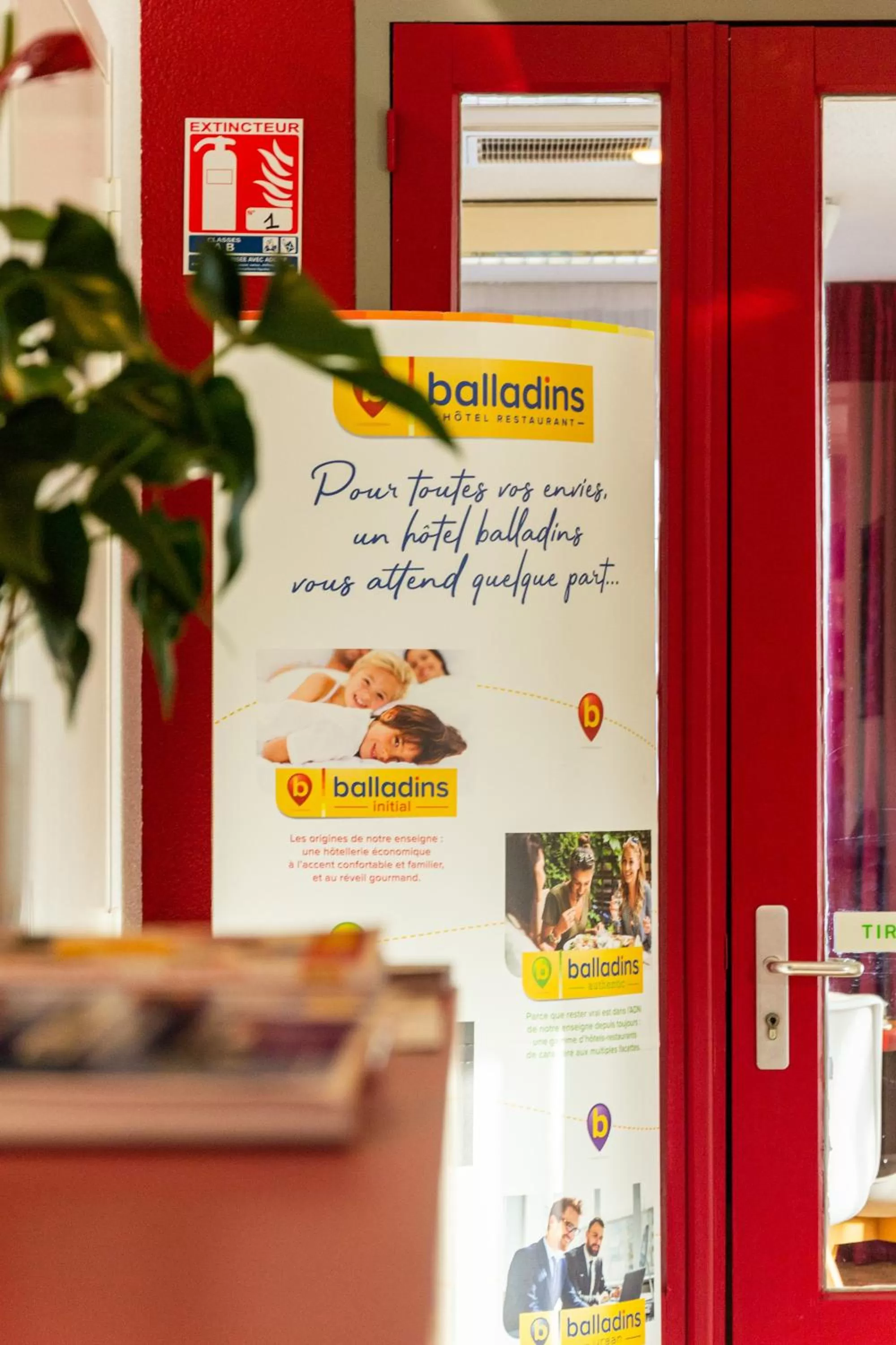 Lobby or reception in initial by balladins La Roche-sur-Yon