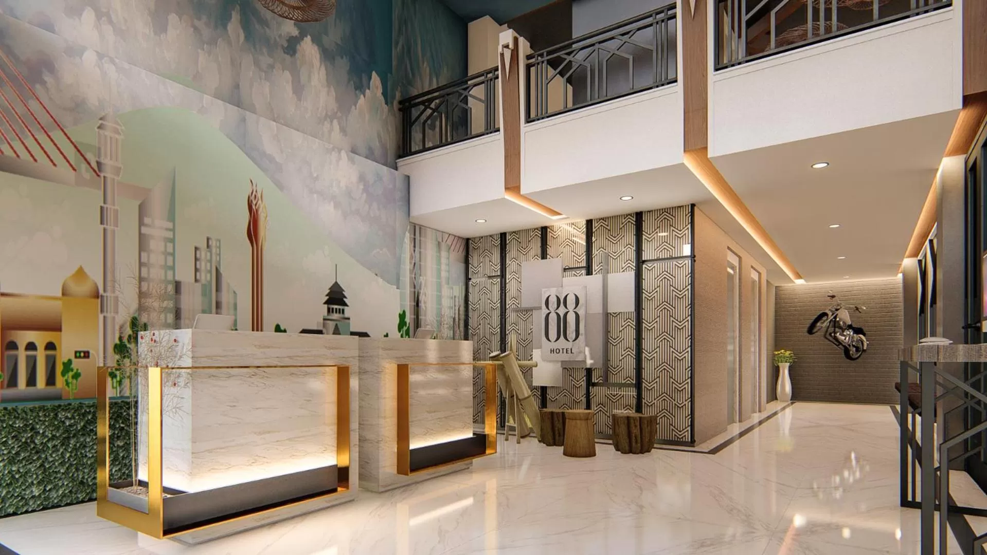 Lobby or reception in Hotel 88 Alun Alun Bandung By WH
