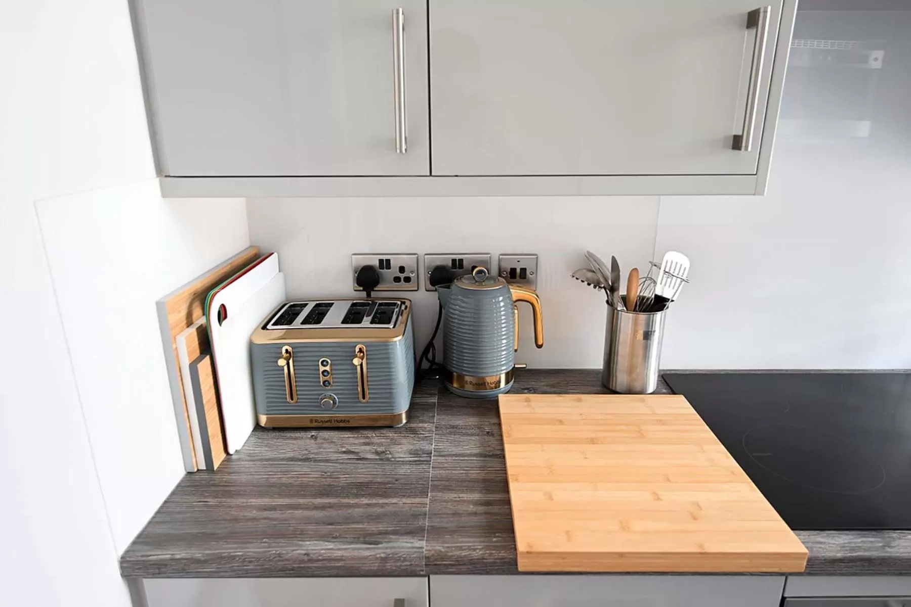 Communal kitchen in The Hathaways