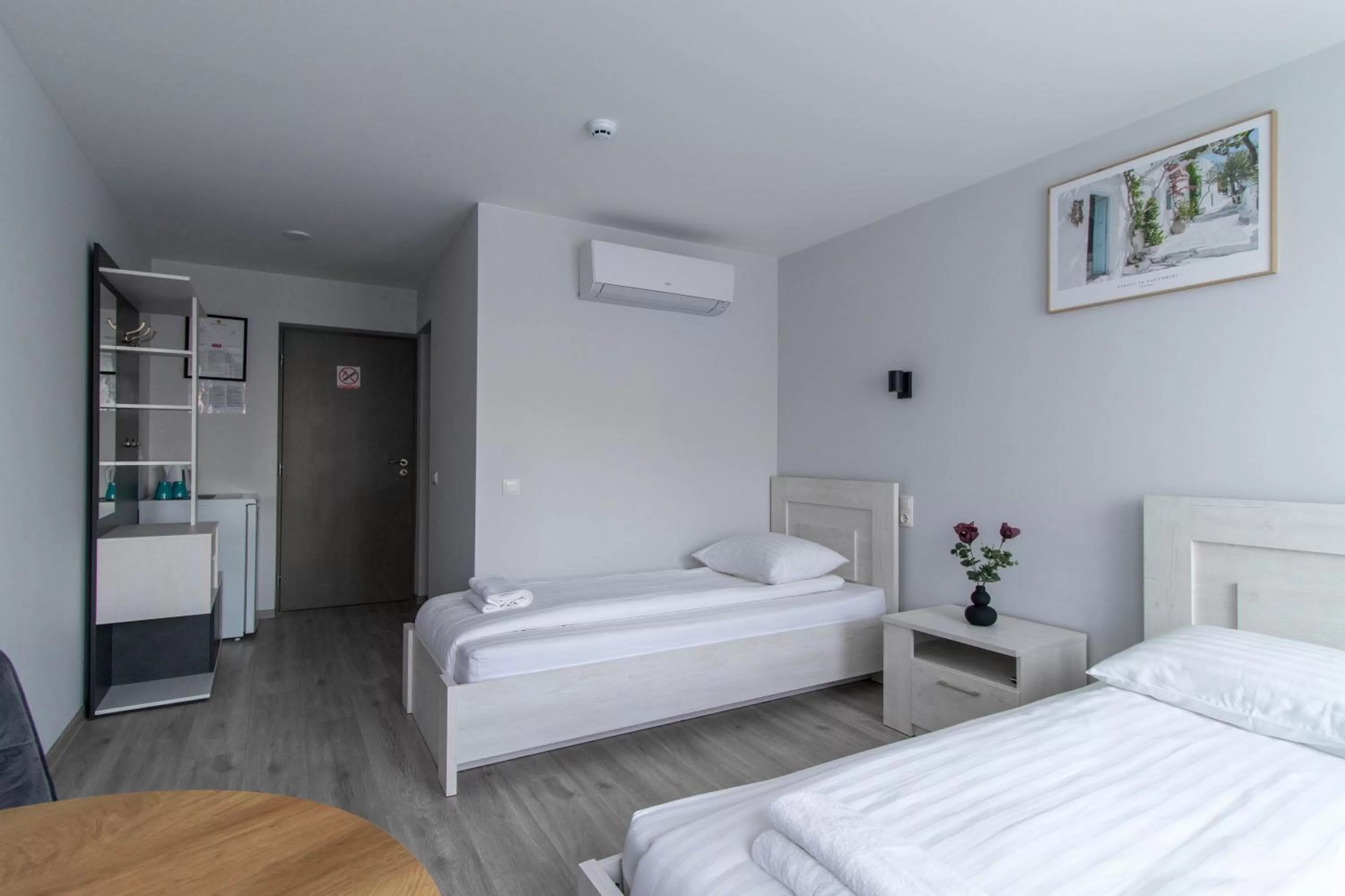 Bed in Dzukija Hotel