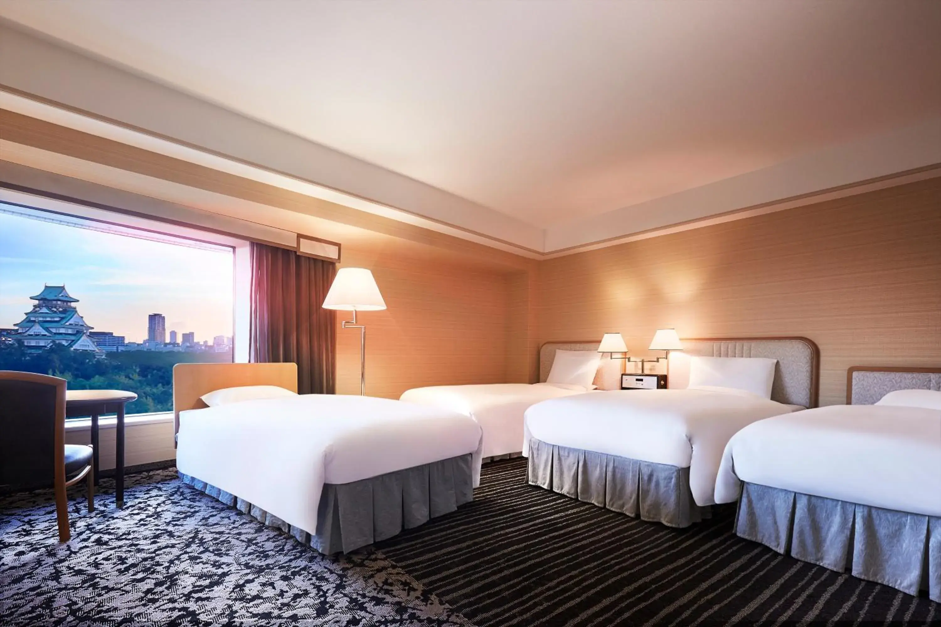 Quadruple Family Non Smoking Castle View in Hotel New Otani Osaka Quadruple Family Non Smoking Castle View in Hotel New Otani Osaka