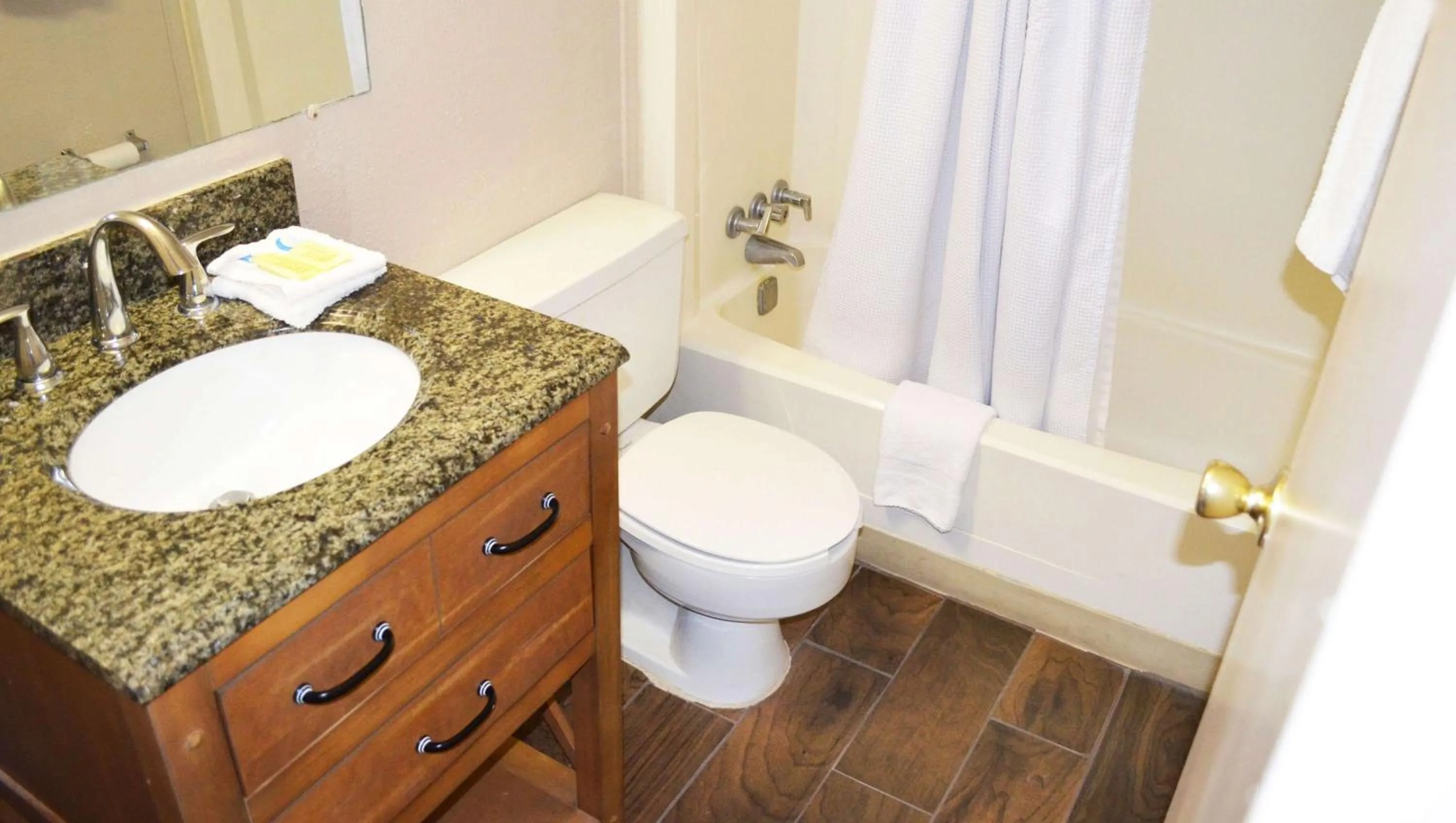 Bathroom in Magnuson Hotel Detroit Airport