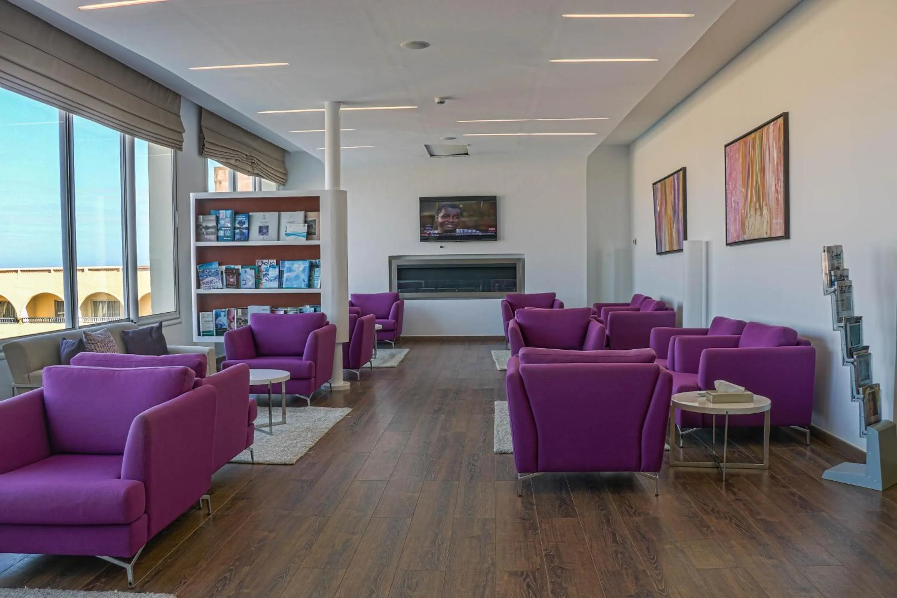 Communal lounge/ TV room in Golden Carthage Hotel Tunis