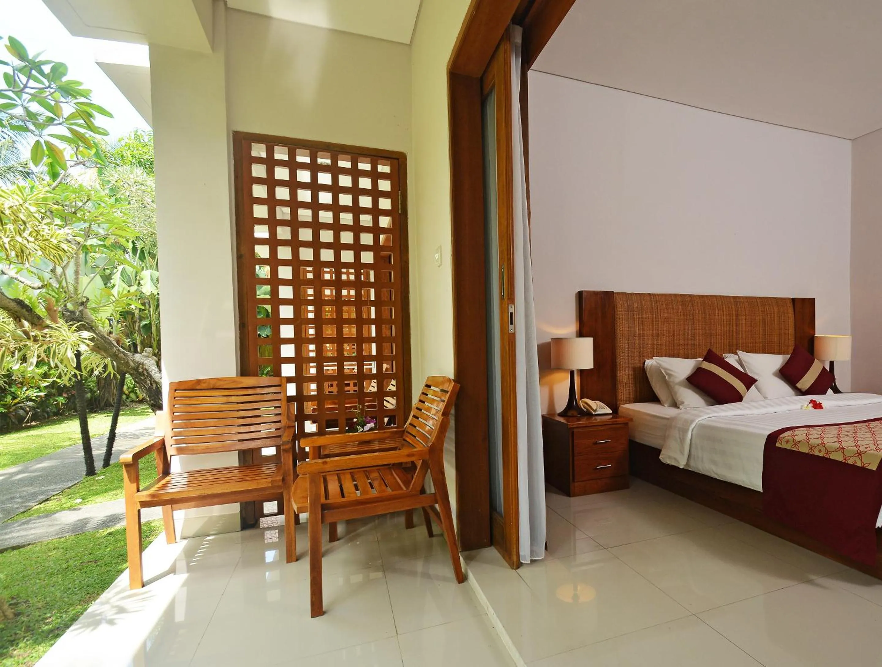 Patio, Bed in Pertiwi Resort & Spa