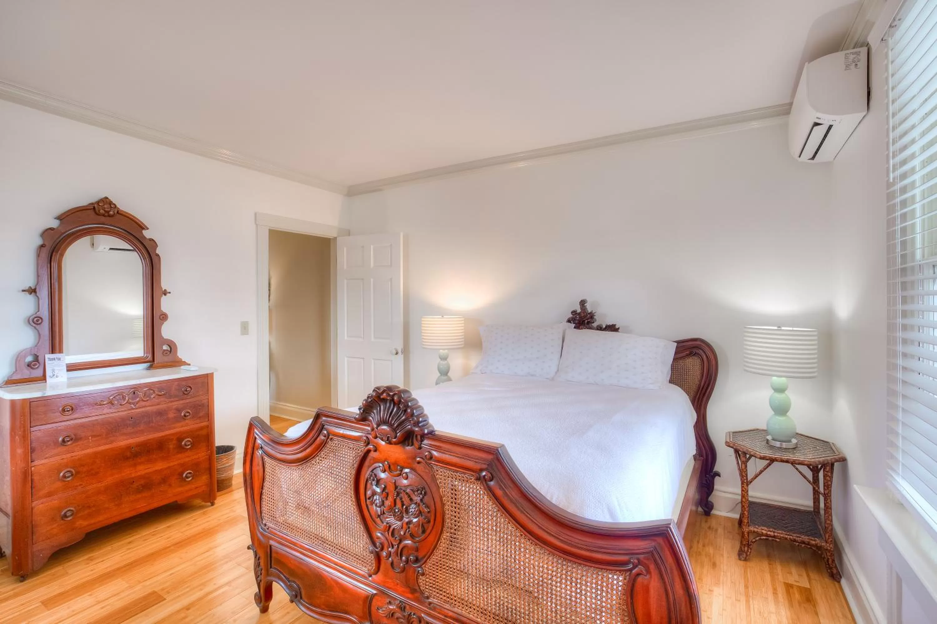 Bed in Elaine's Cape May Boutique Hotel