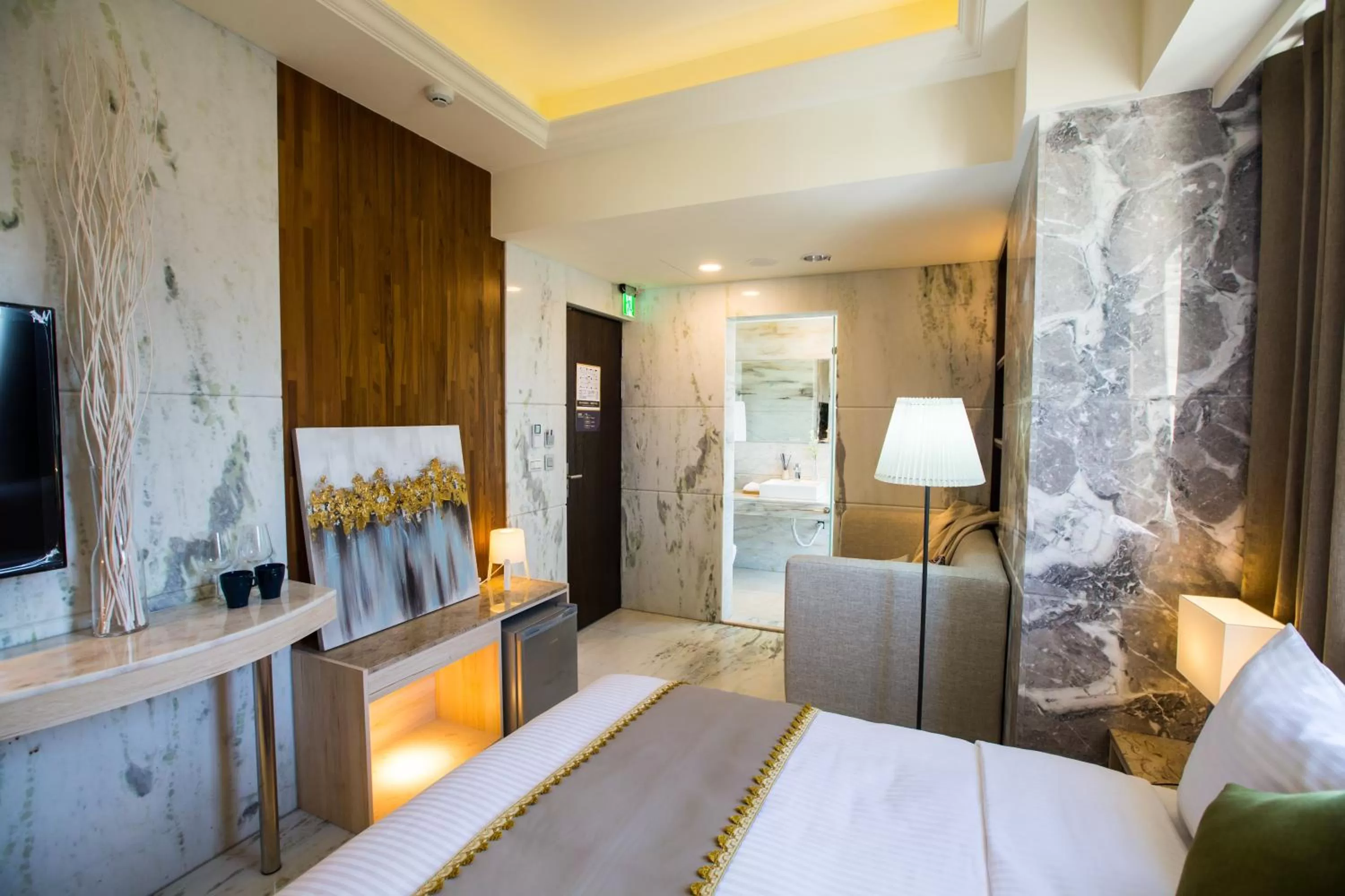 Bed in Hotel Maple Taiwan Boulevard