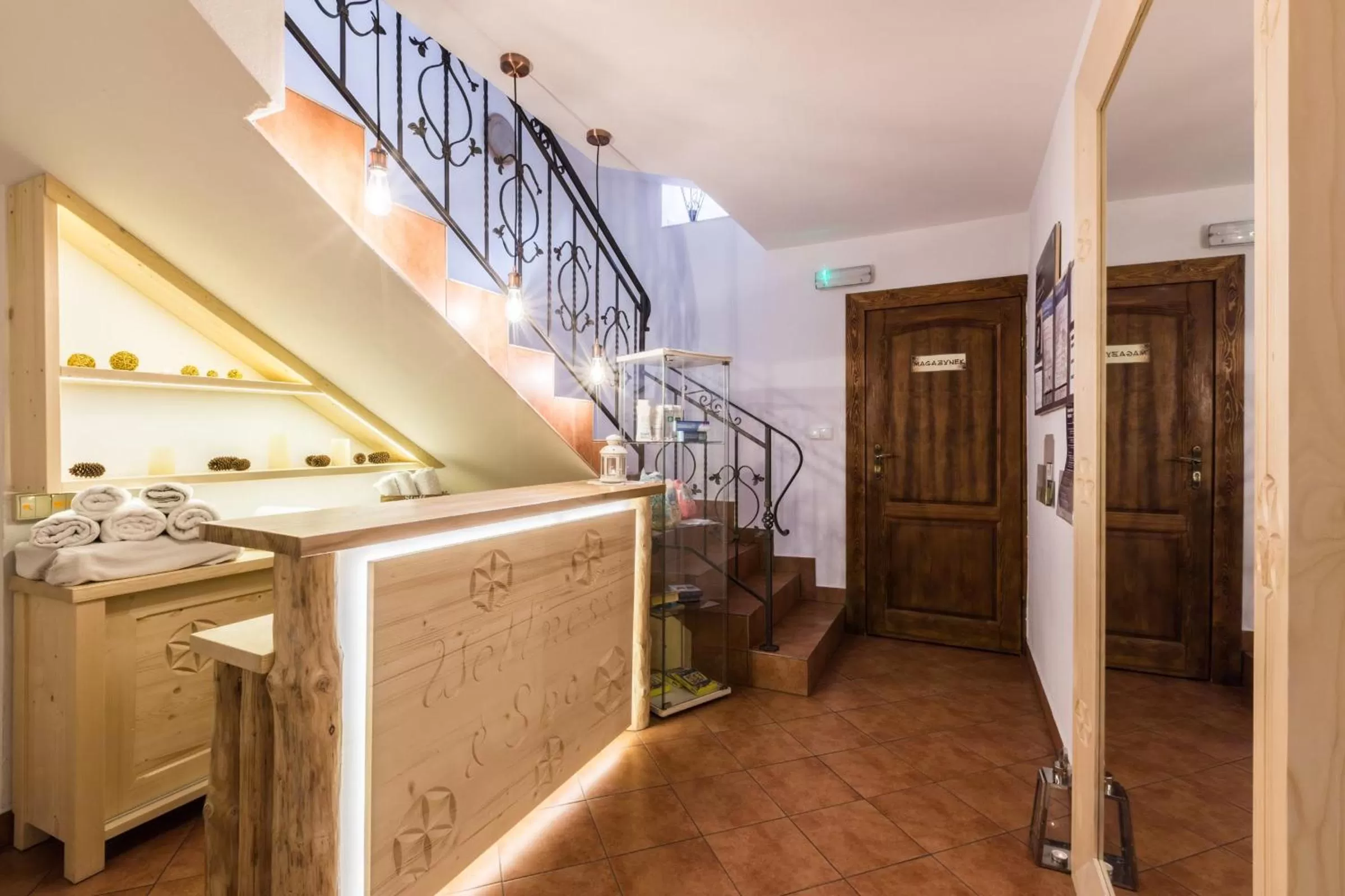 Lobby or reception, Kitchen/Kitchenette in Willa Baciarka