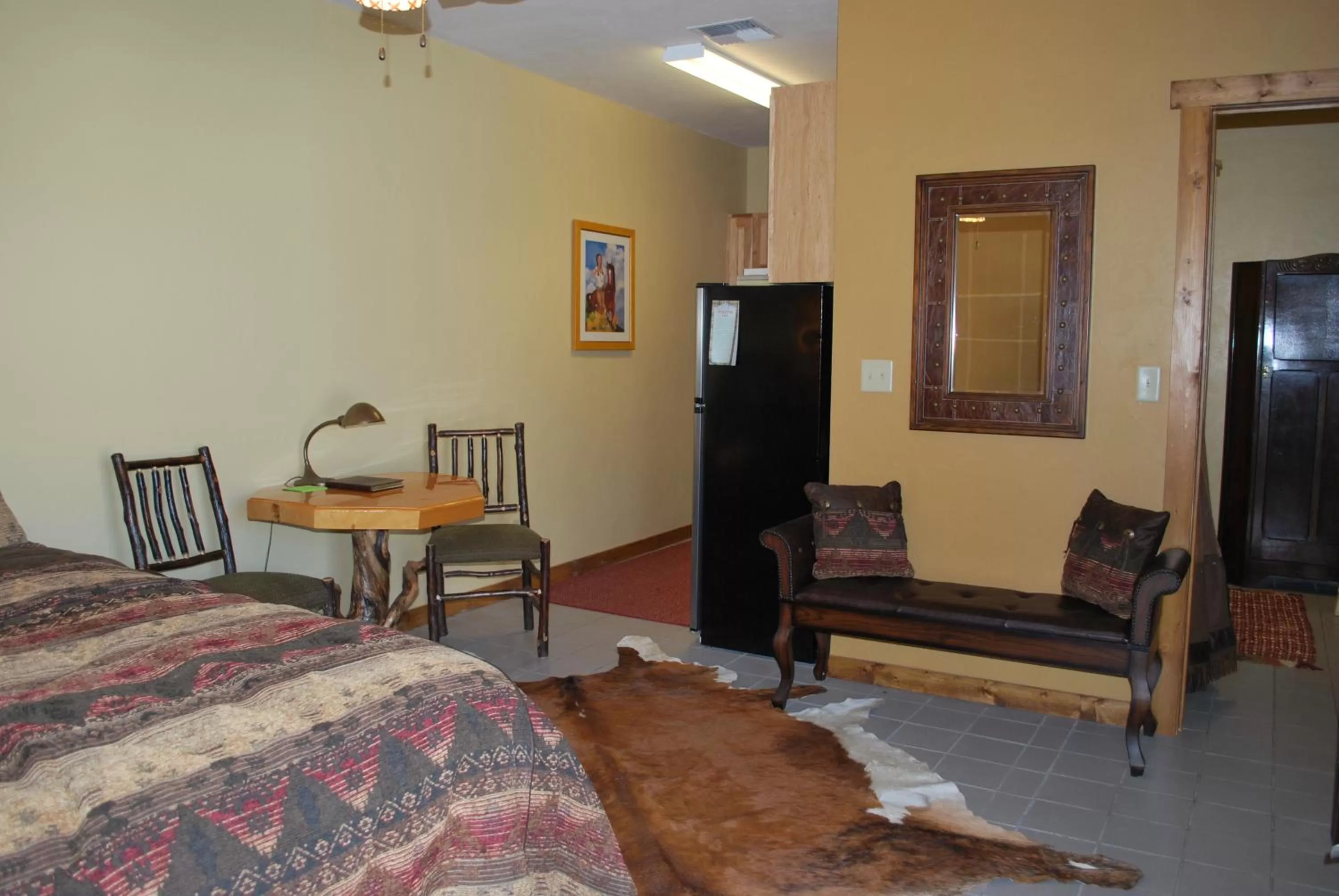 Decorative detail, Bed in Cowboy's Lodge