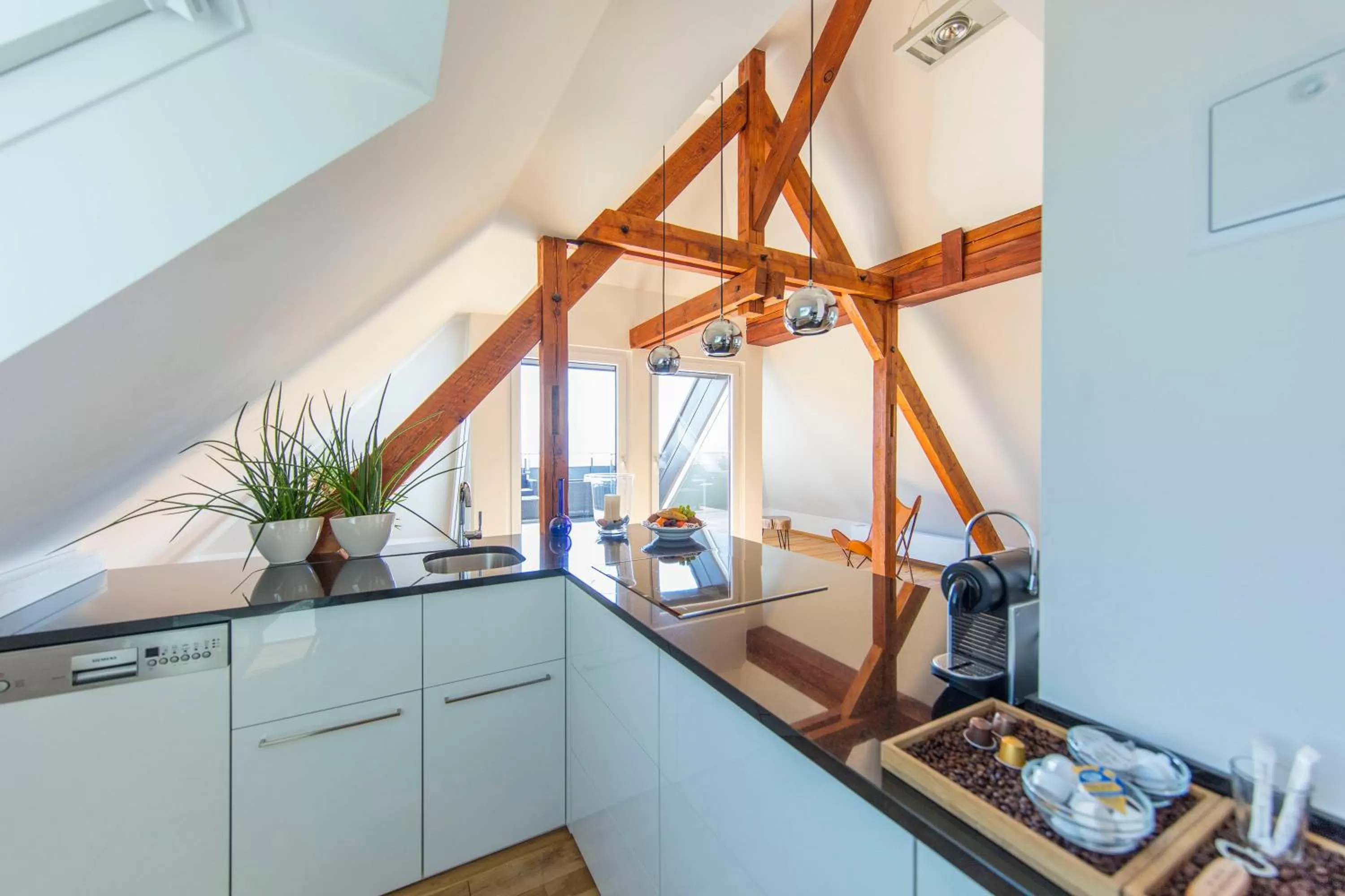 Kitchen or kitchenette, Kitchen/Kitchenette in Bodensee-Hotel Sonnenhof