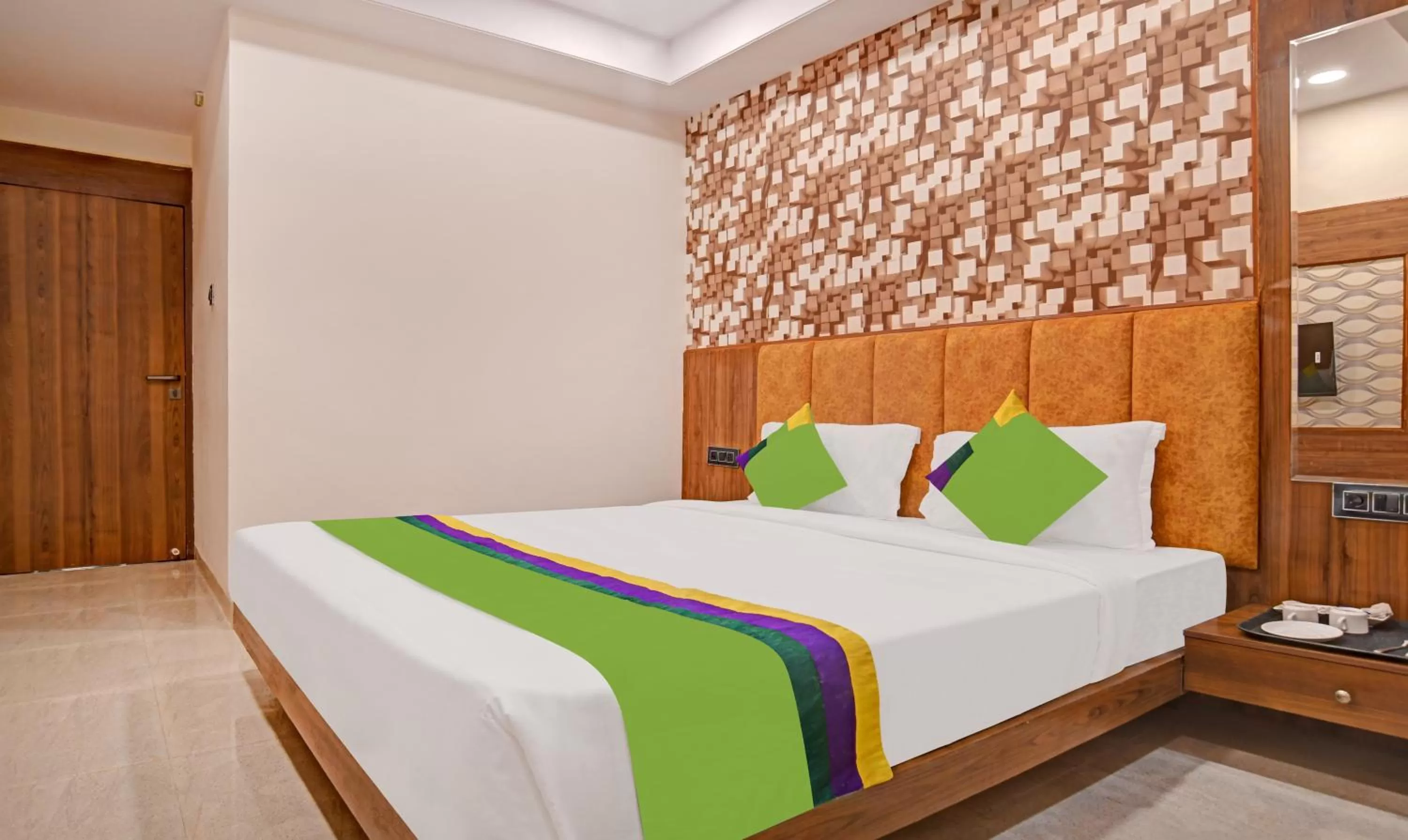 Bedroom, Bed in Treebo Merit