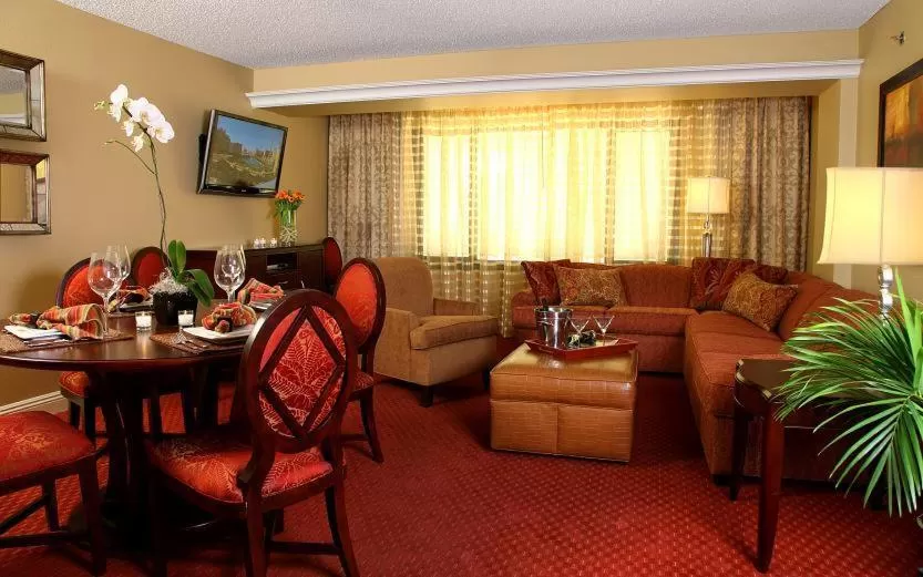 Living room in Jockey Club Suites
