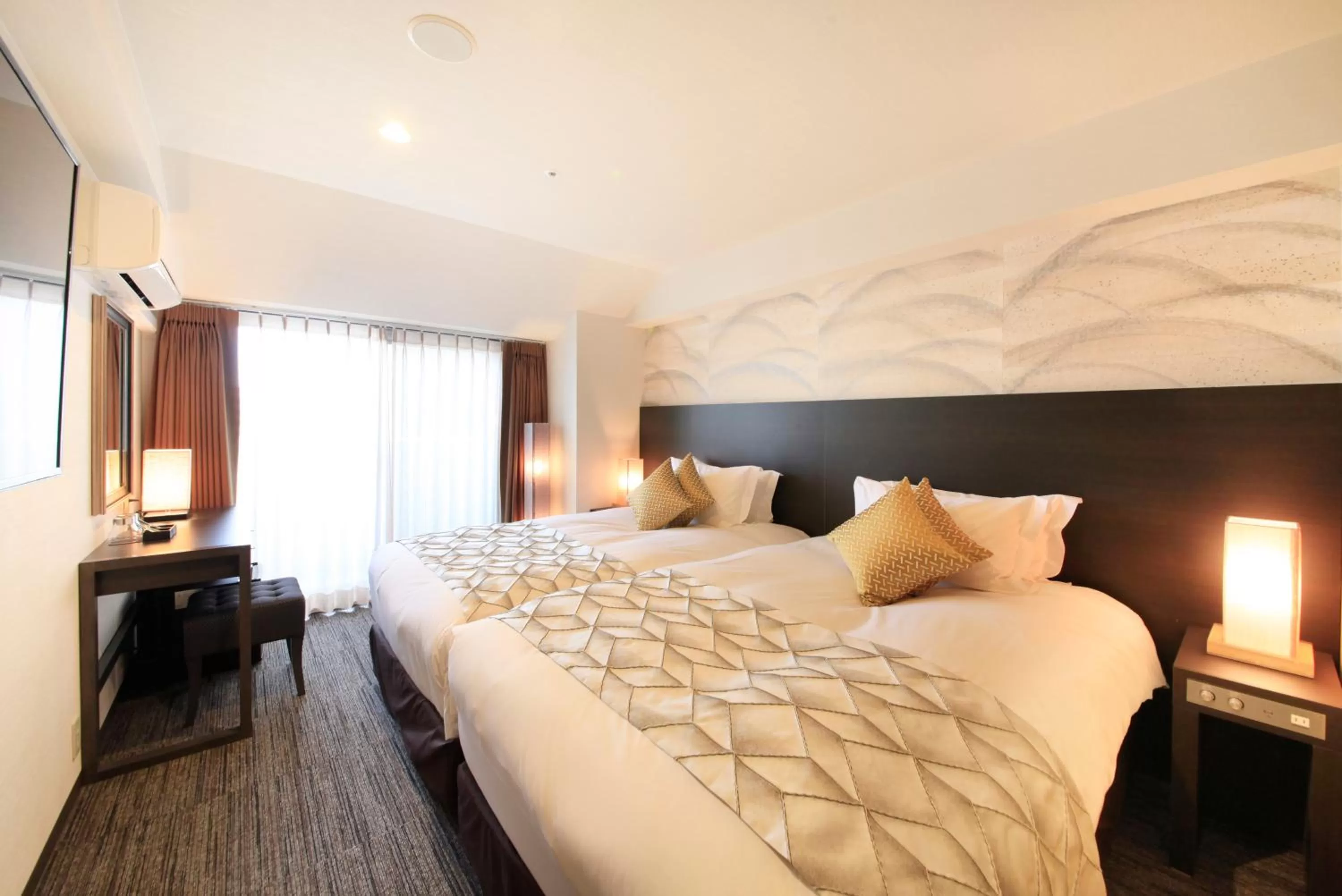 Photo of the whole room, Bed in Centurion Hotel & Spa Kurashiki Station