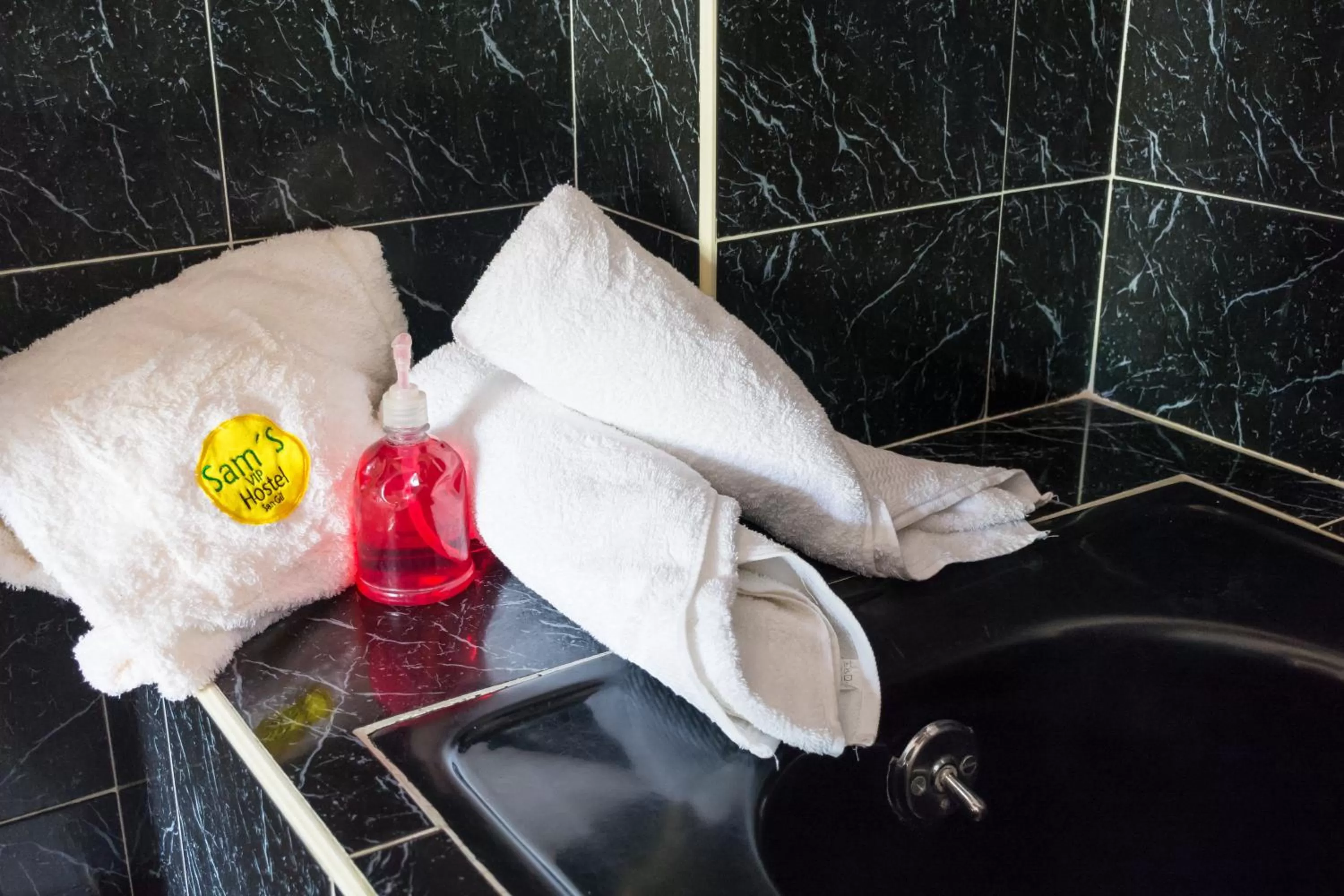 Decorative detail, Bathroom in Sam'S VIP Hostel San Gil