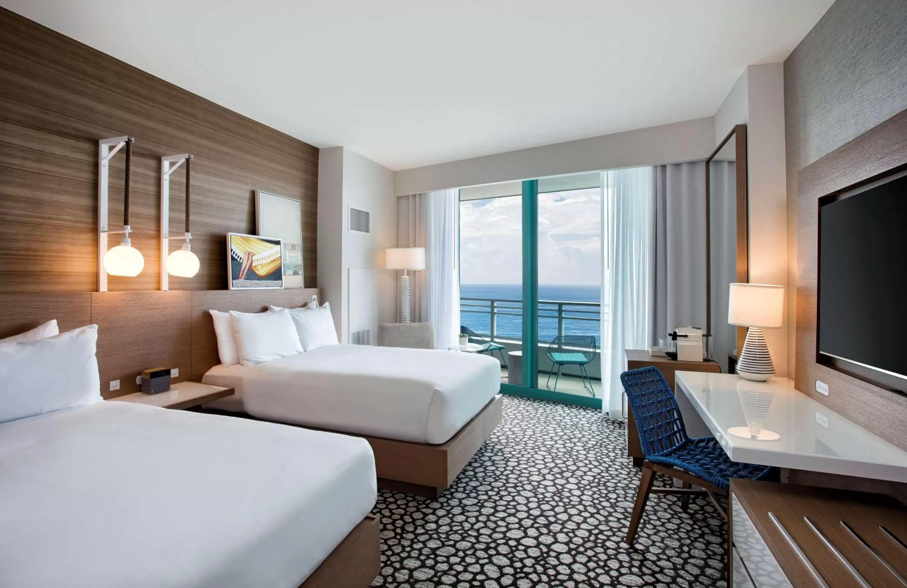Bed in The Diplomat Beach Resort Hollywood, Curio Collection by Hilton