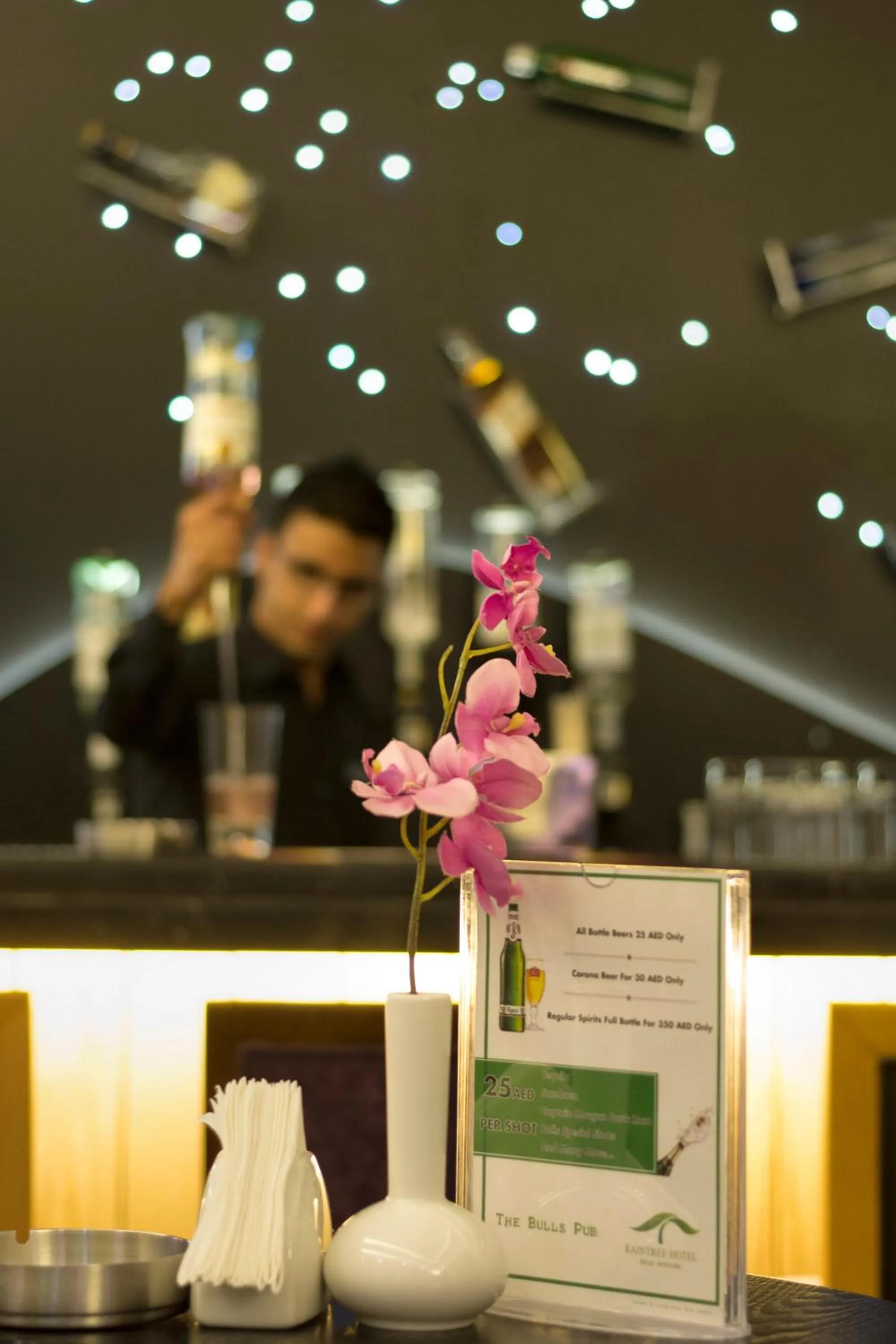 Alcoholic drinks in Raintree Rolla Hotel